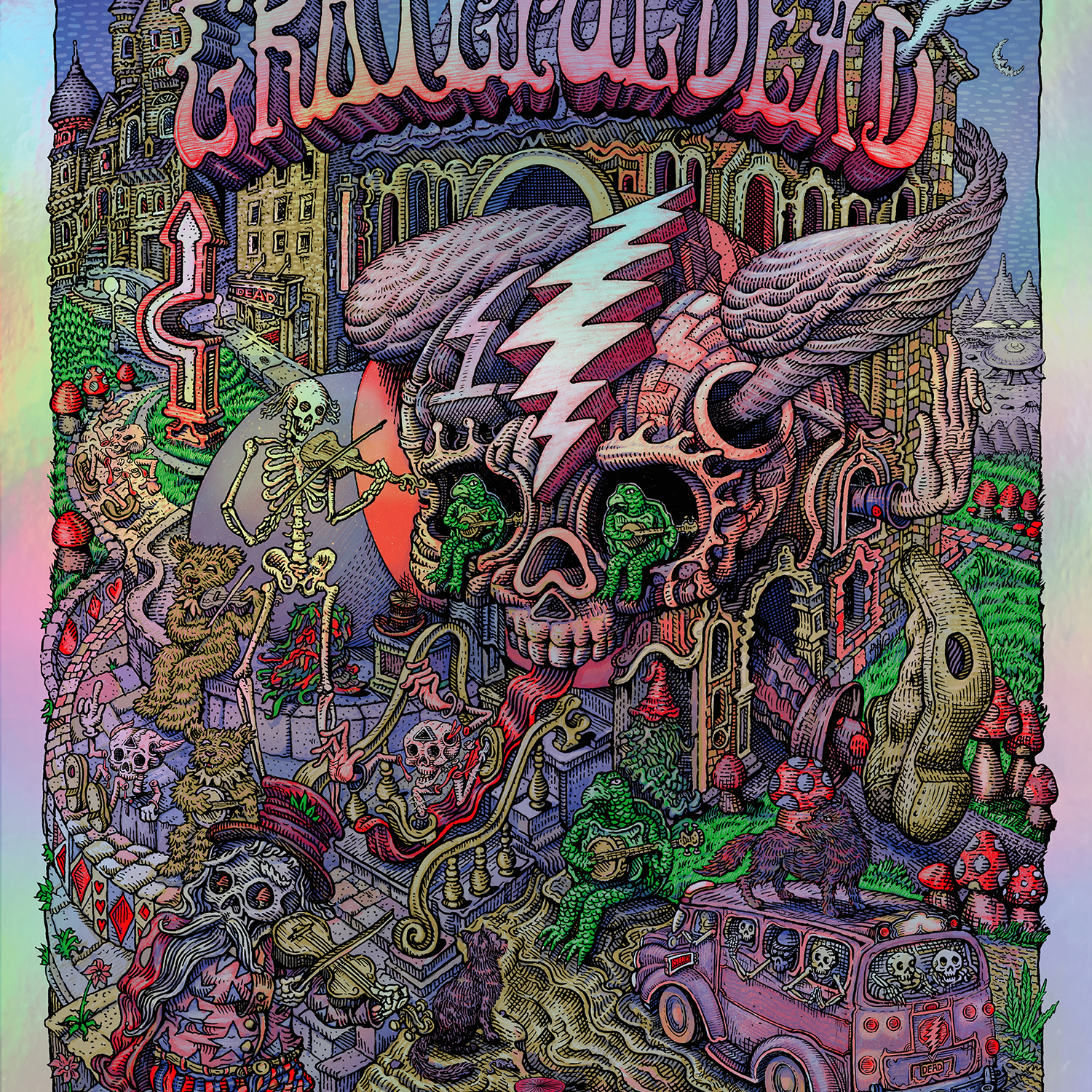 David Welker "Grateful Dead" Rainbow Foil Variant