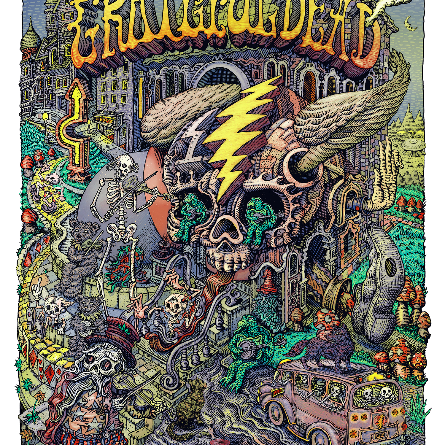 David Welker "Grateful Dead" Metallic Ink Variant