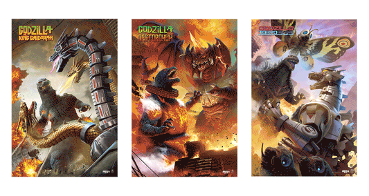 Pablo Olivera "Godzilla Series" 3D Flip Lenticular SET