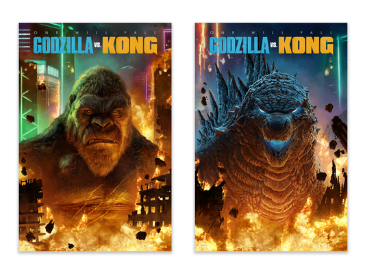 Pablo Olivera "Godzilla vs. Kong" Giclee SET + FREE Print