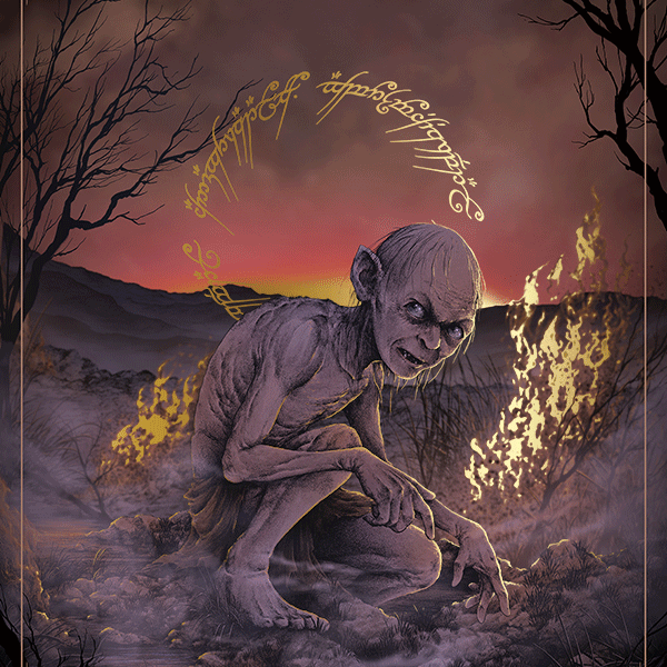 Feri Irawan "Gollum, Lurtz & Witch-king of Angmar" Gold Foil Variant - SET