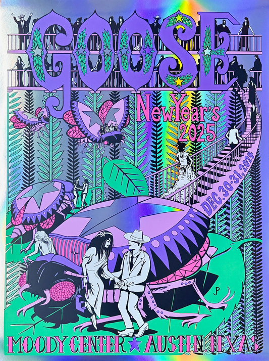 Jim Pollock "GOOSE @ Moody Center 12/30 - 12/31" Rainbow Foil Variant