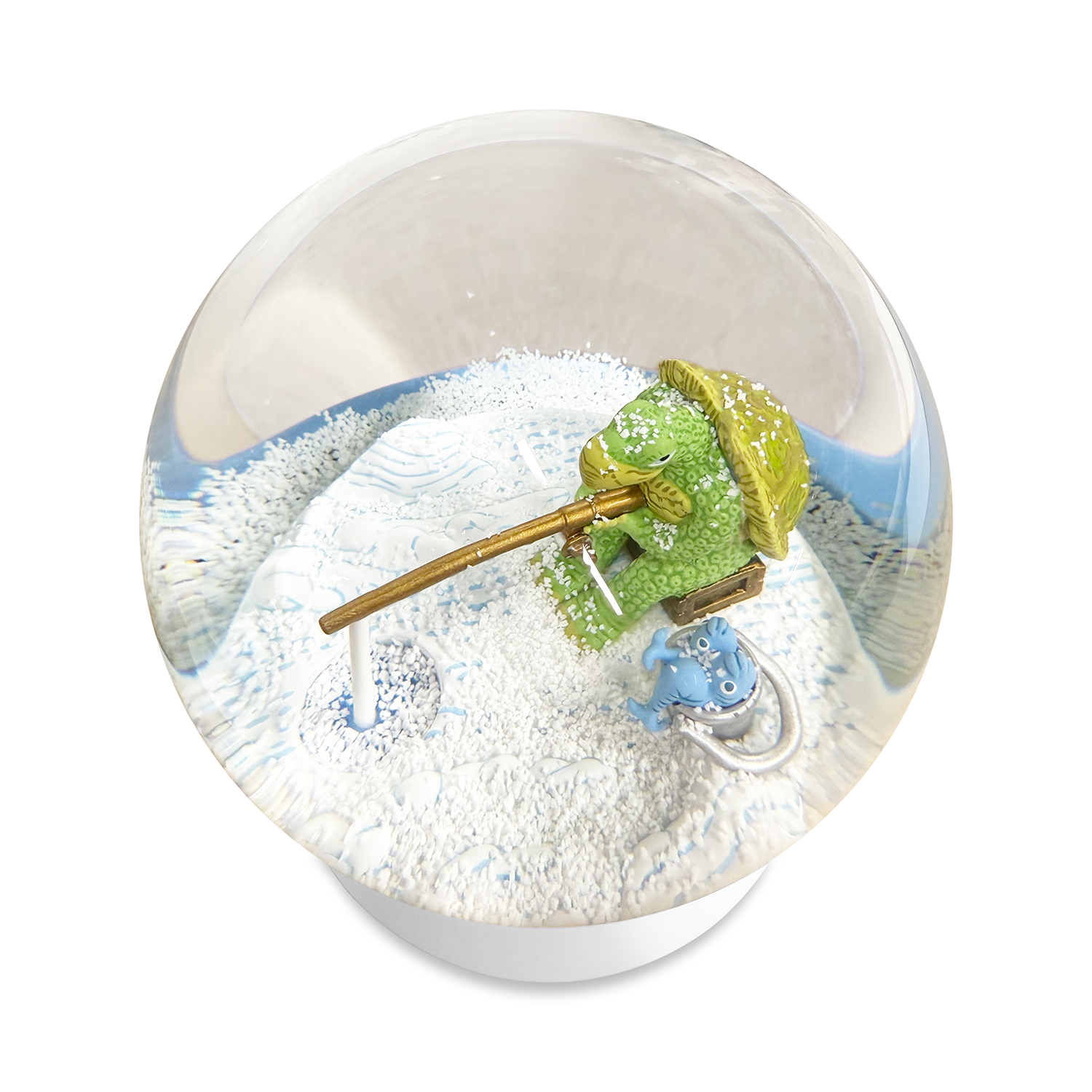 David Welker "Ice Fishing" Musical Snow Globe