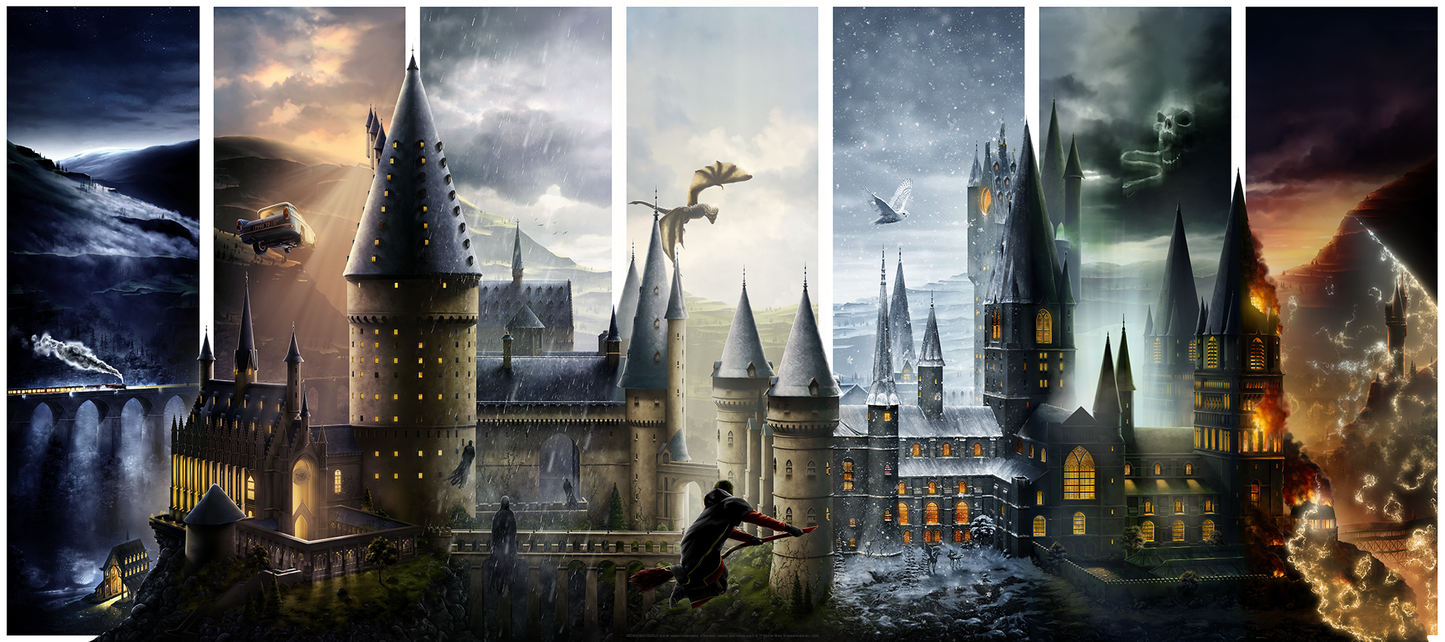 Ben Harman "Journey Through Hogwarts" Art Print Variant