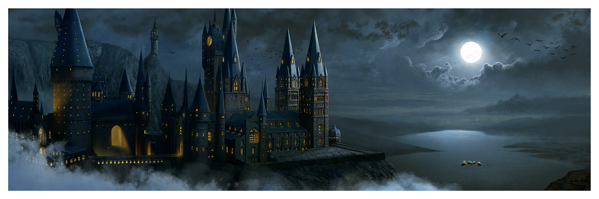 Pablo Olivera "Hogwarts" Art Print - Night Edition