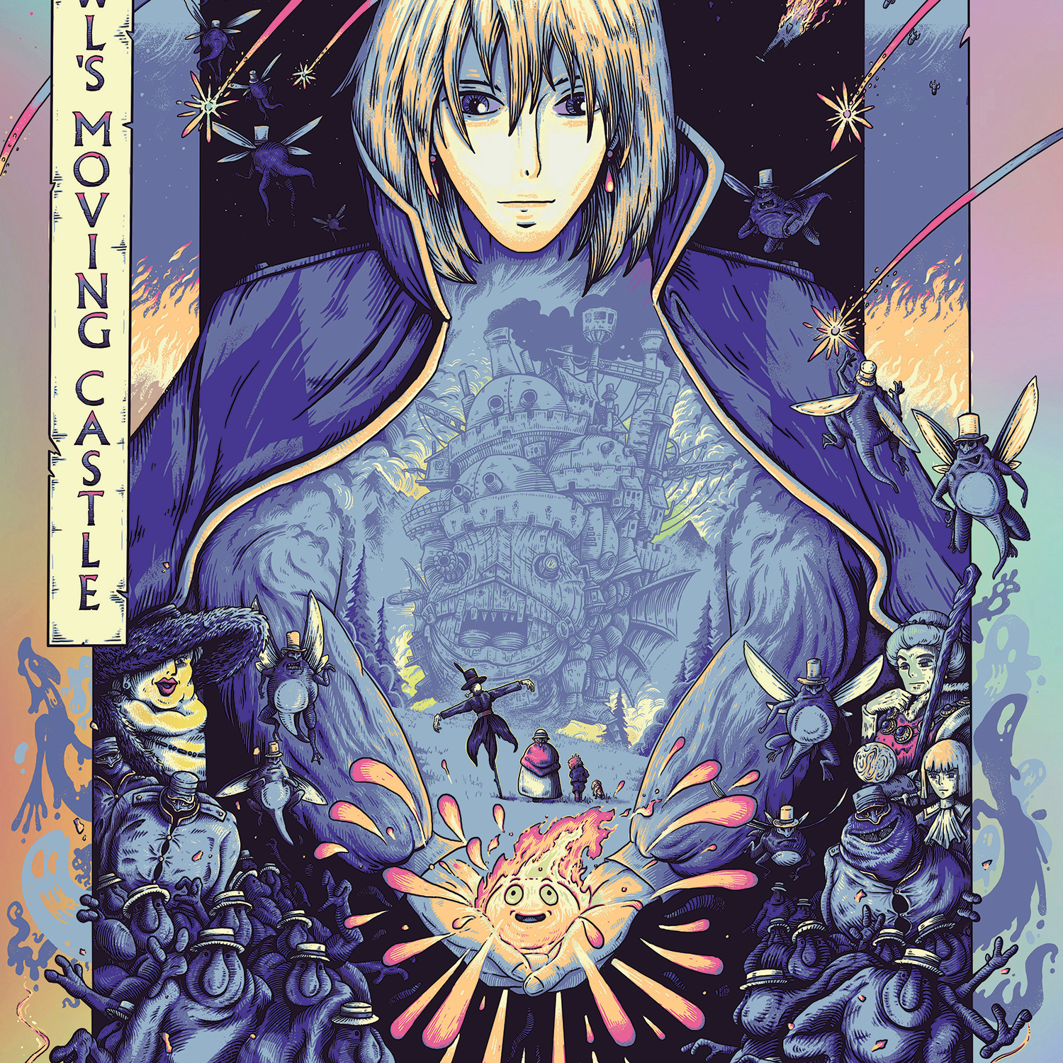 Alex Hovey "Howl's Moving Castle" Variant Rainbow Foil Edition