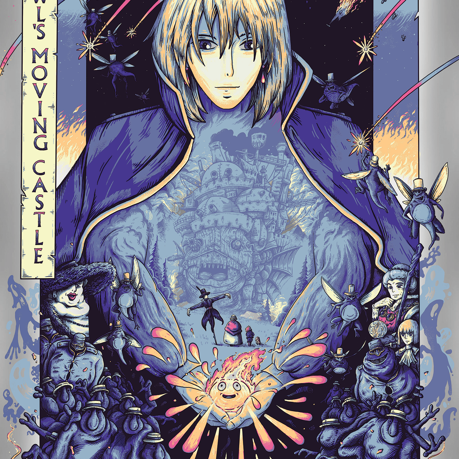 Alex Hovey "Howl's Moving Castle" Variant Silver Foil Edition