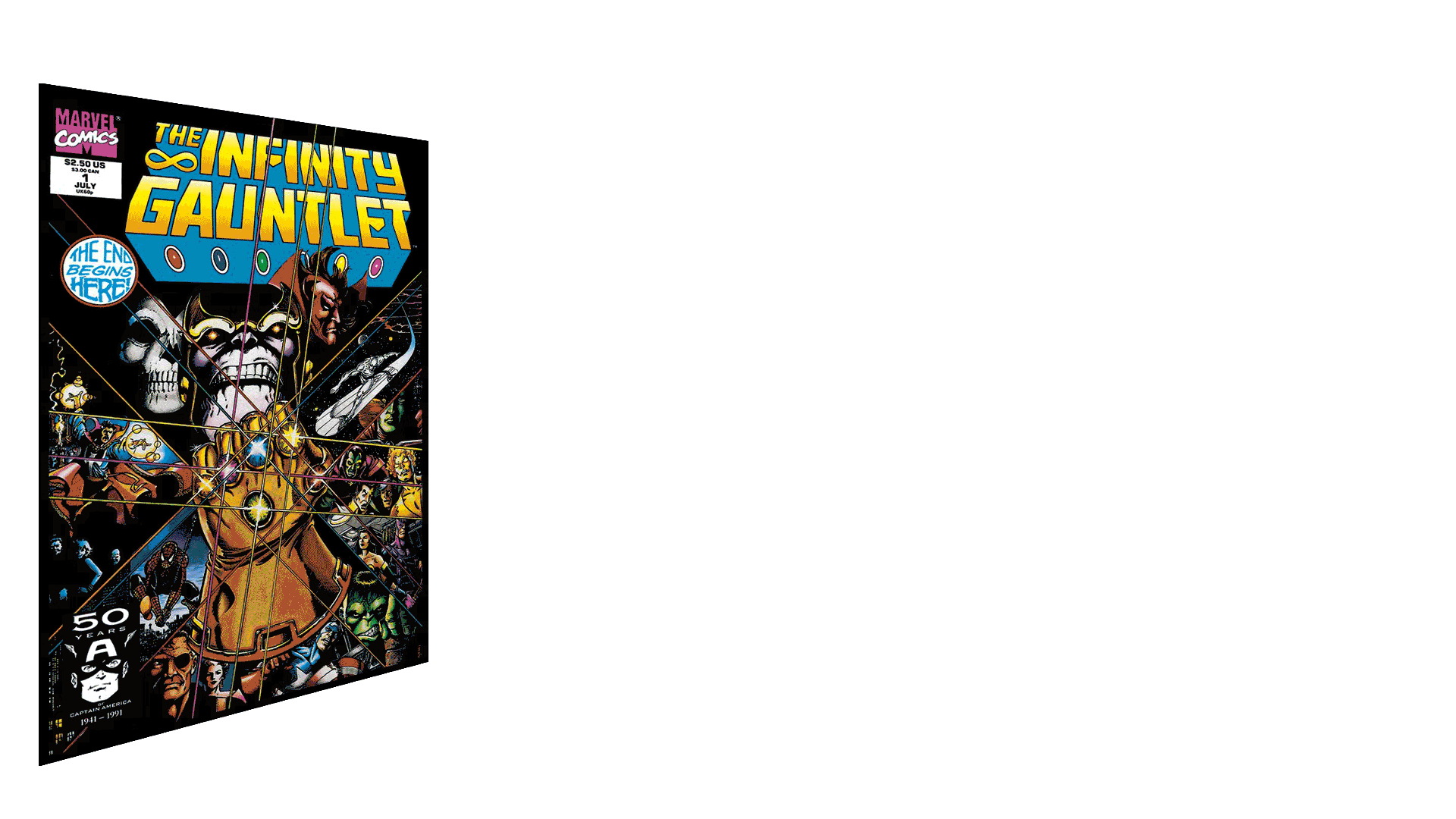 George Perez "The Infinity Gauntlet #1" Multi-Layer Acrylic (Comic Size)