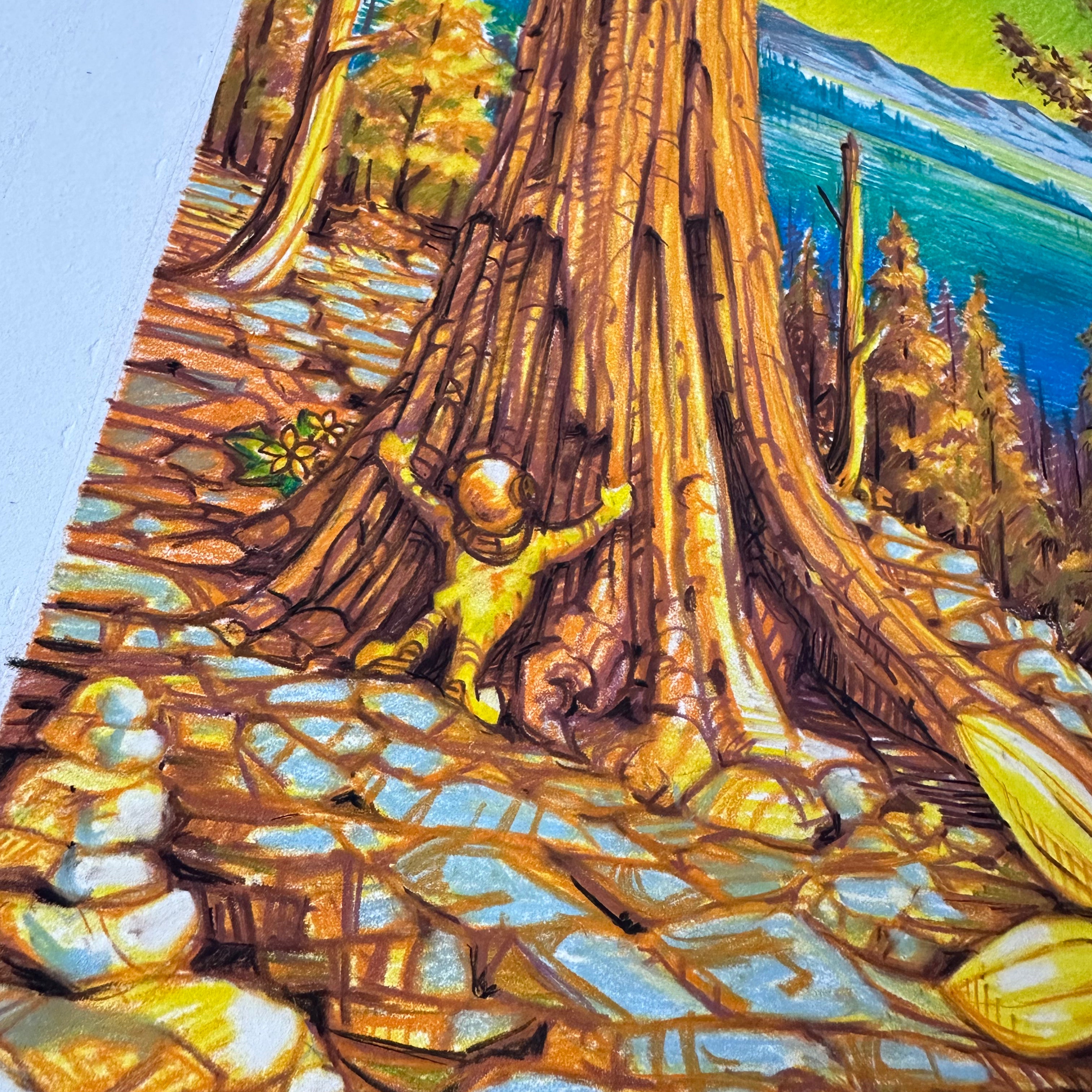 AJ Masthay "Sequoia" Color Drawing - OG
