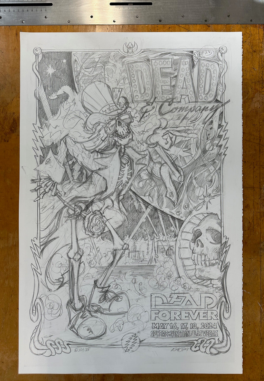 AJ Masthay "Uncle Sam" Dead & Co. Sphere Weekend 1 - Graphite OG