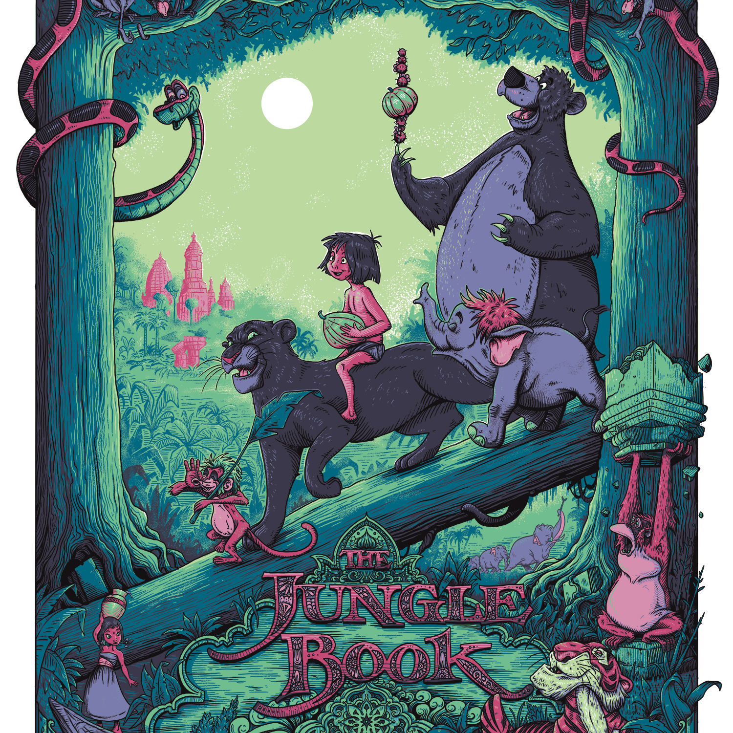 Alex Hovey "The Jungle Book" Variant - Acrylic Panel Print