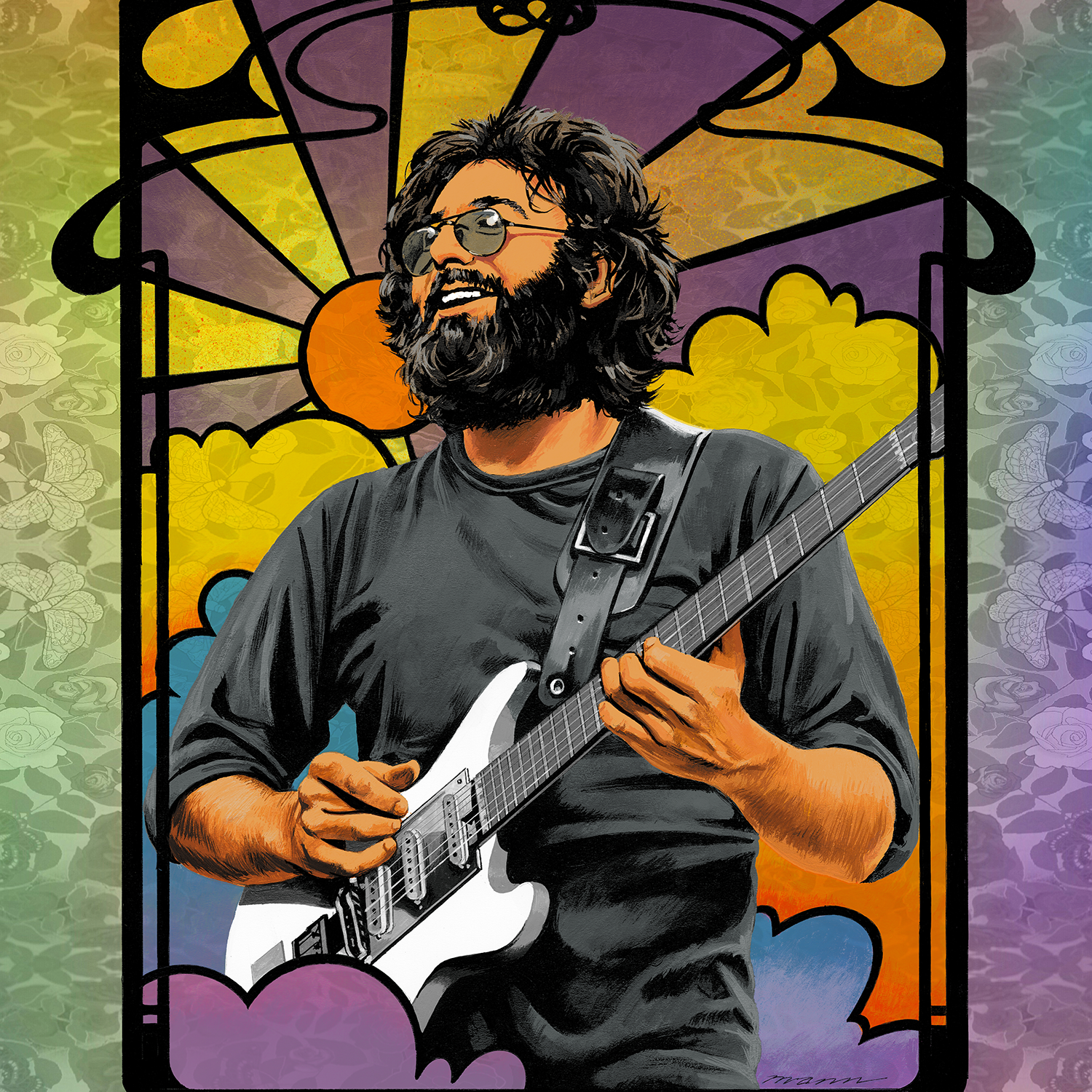 Paul Mann "Jerry Garcia" Rose Foil Variant