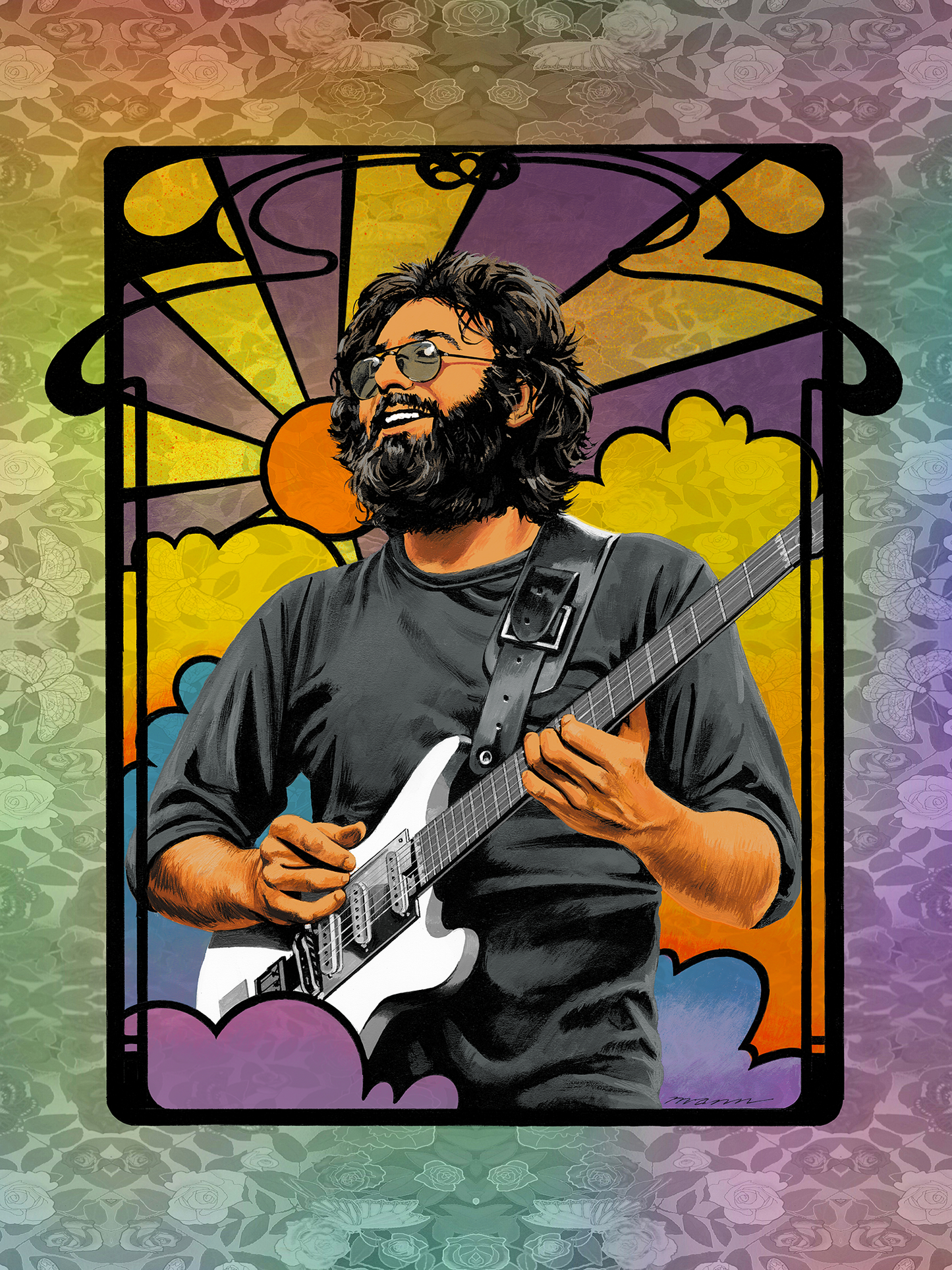 Paul Mann "Jerry Garcia" Rose Foil Variant