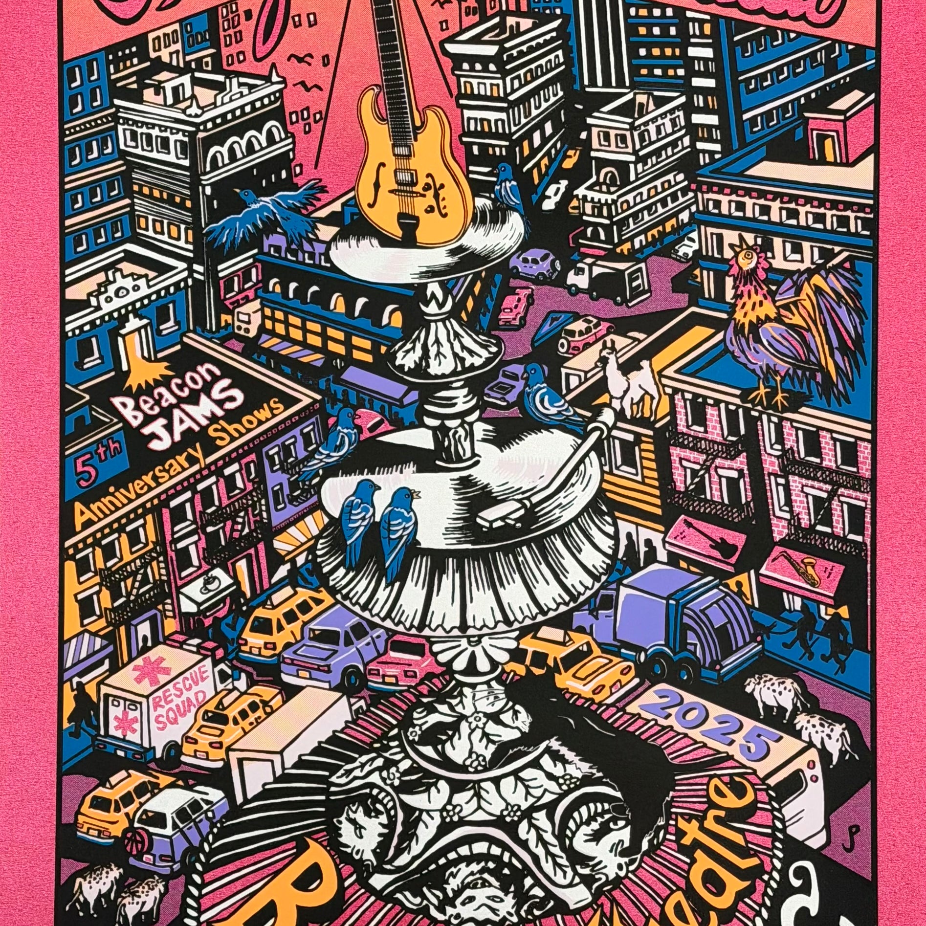 Jim Pollock "Trey Anastasio Beacon Jams 5th Anniversary" Red Variant AE