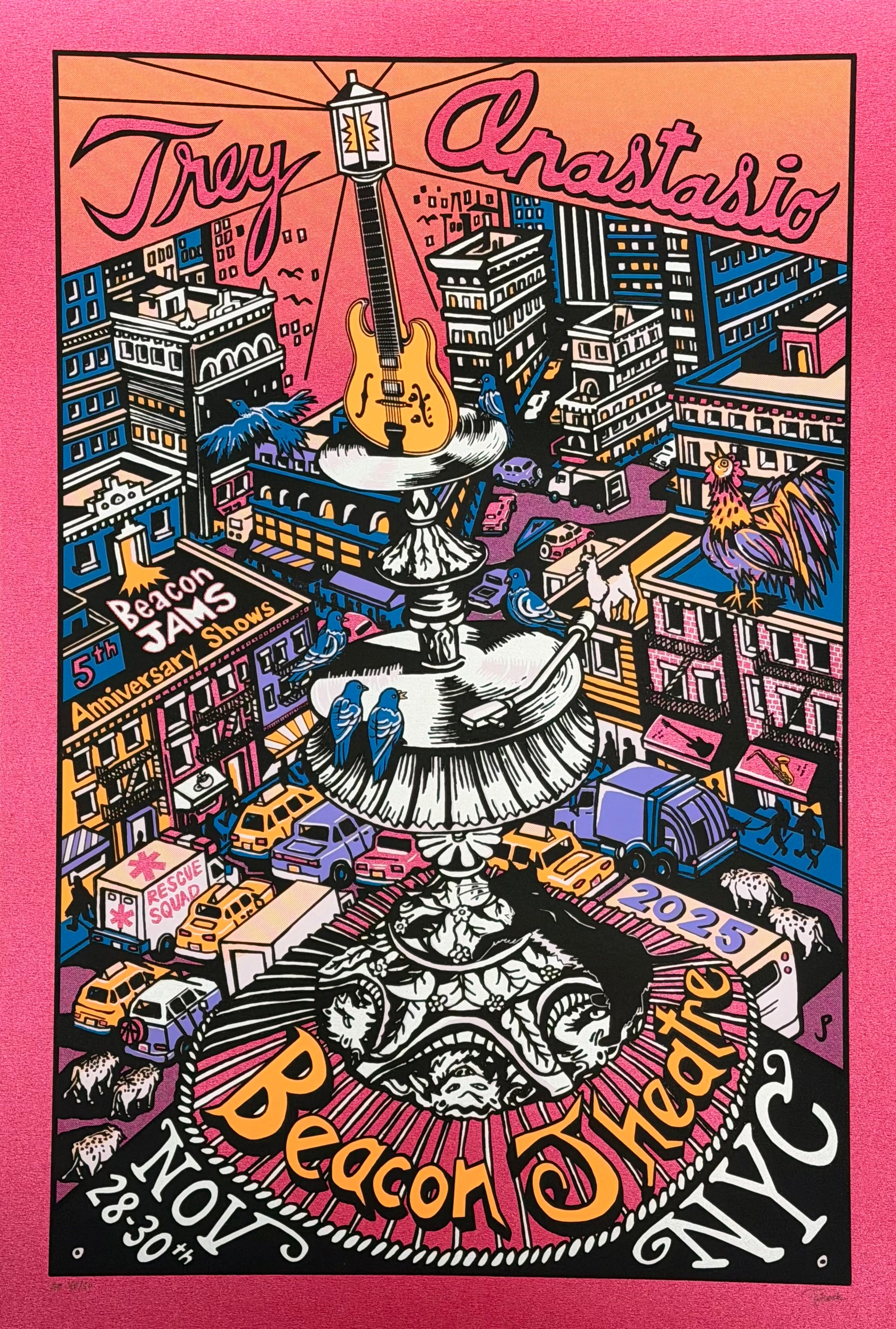 Jim Pollock "Trey Anastasio Beacon Jams 5th Anniversary" Red Variant AE