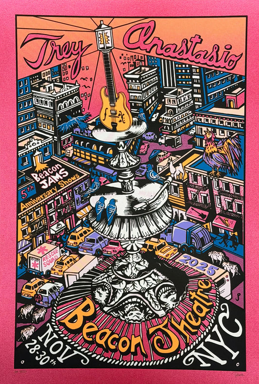 Jim Pollock "Trey Anastasio Beacon Jams 5th Anniversary" Red Variant AE