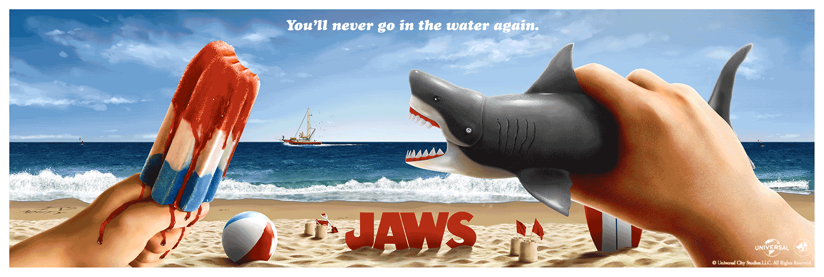 Ben Harman "JAWS" 3D Flip Lenticular (24x8)