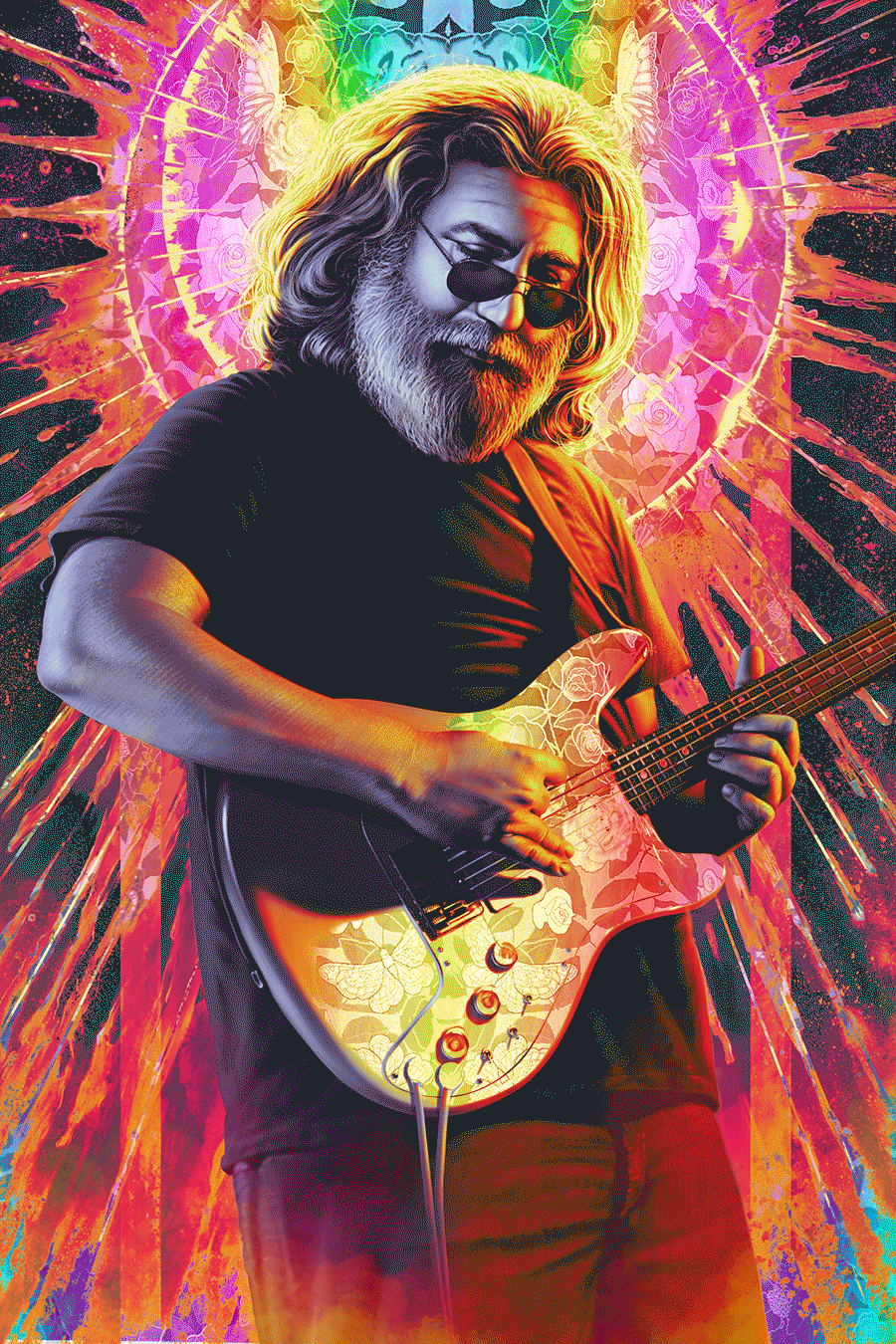Robert Laskey "Jerry Garcia" Rose Garden Foil Variant