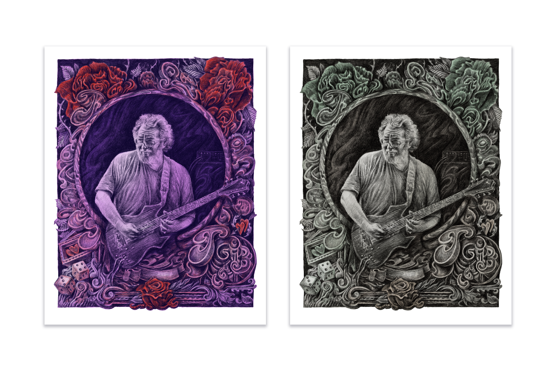 David Welker "Jerry Garcia" Screen Print - SET