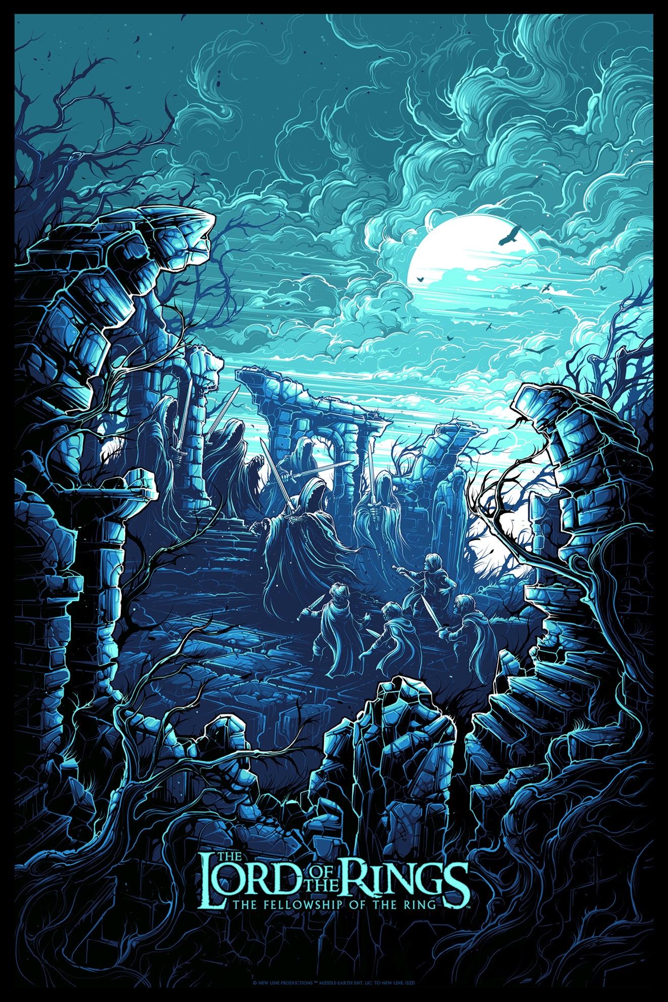 Dan Mumford "LOTR: Trilogy" Acrylic Panel Print - SET