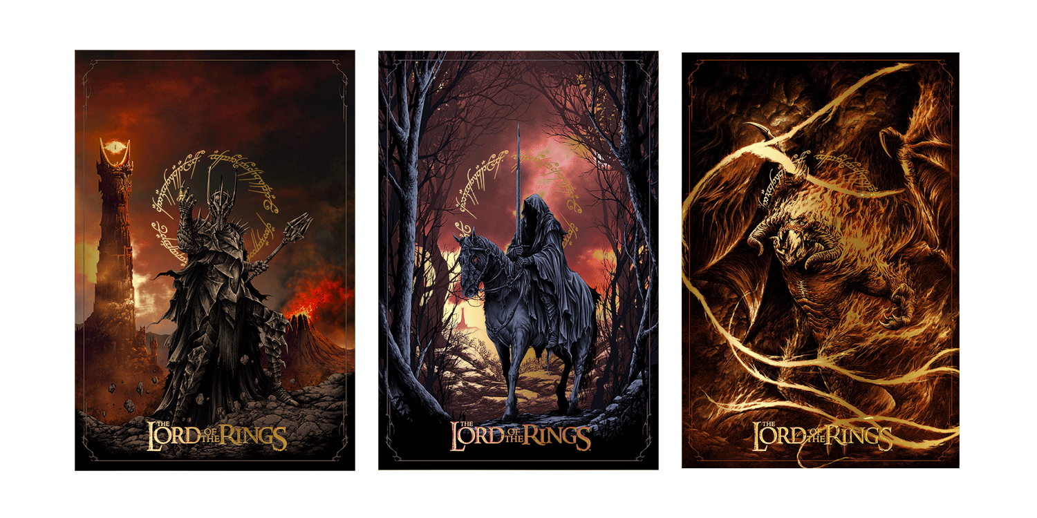 Feri Irawan "Sauron, Nazgul & Balrog" Gold Foil Variant (SET)