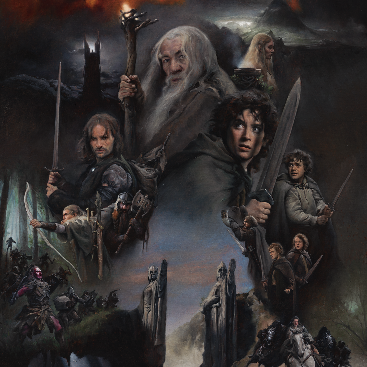 Theodora Daniela Capăt "The Lord of the Rings" Screen Print