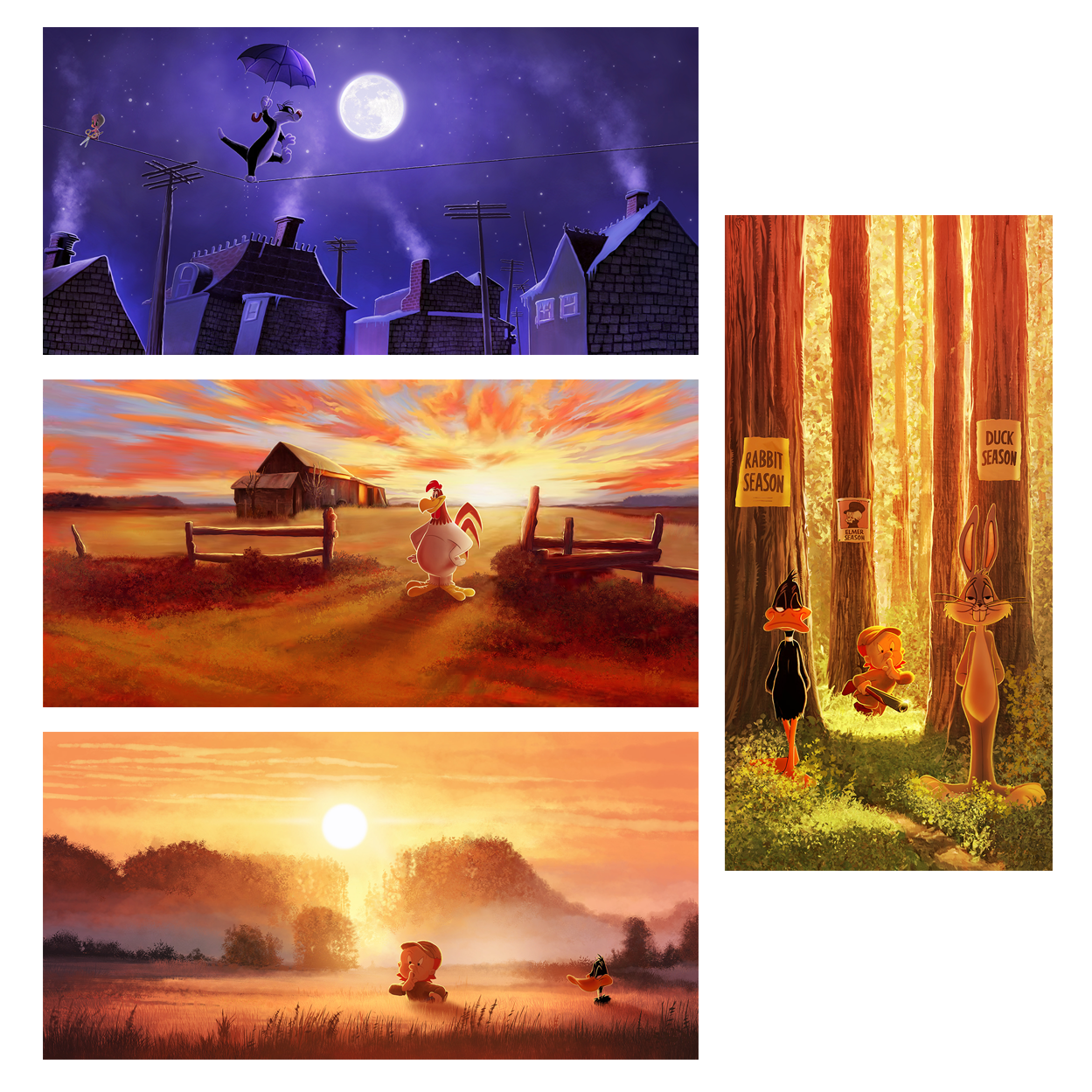 Mark Chilcott "Looney Tunes" Multi-Layer Acrylic - SET