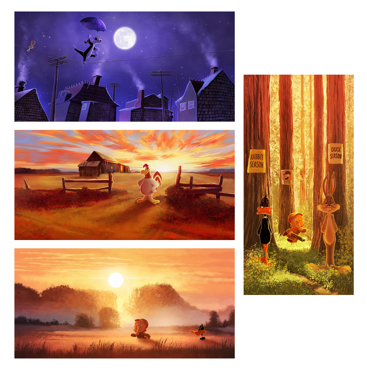 Mark Chilcott "Looney Tunes" Multi-Layer Acrylic - SET