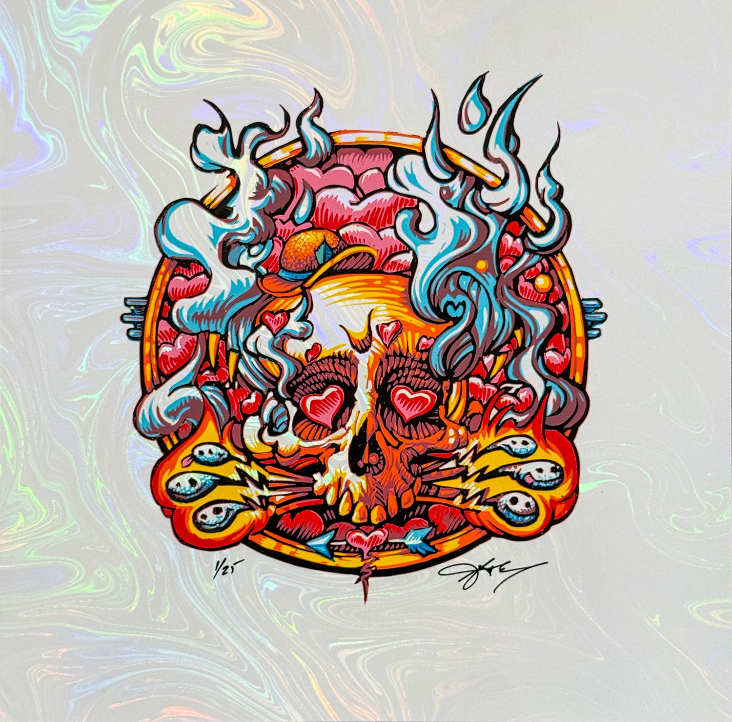 AJ Masthay "LoveLight" White Swirl Foil Variant