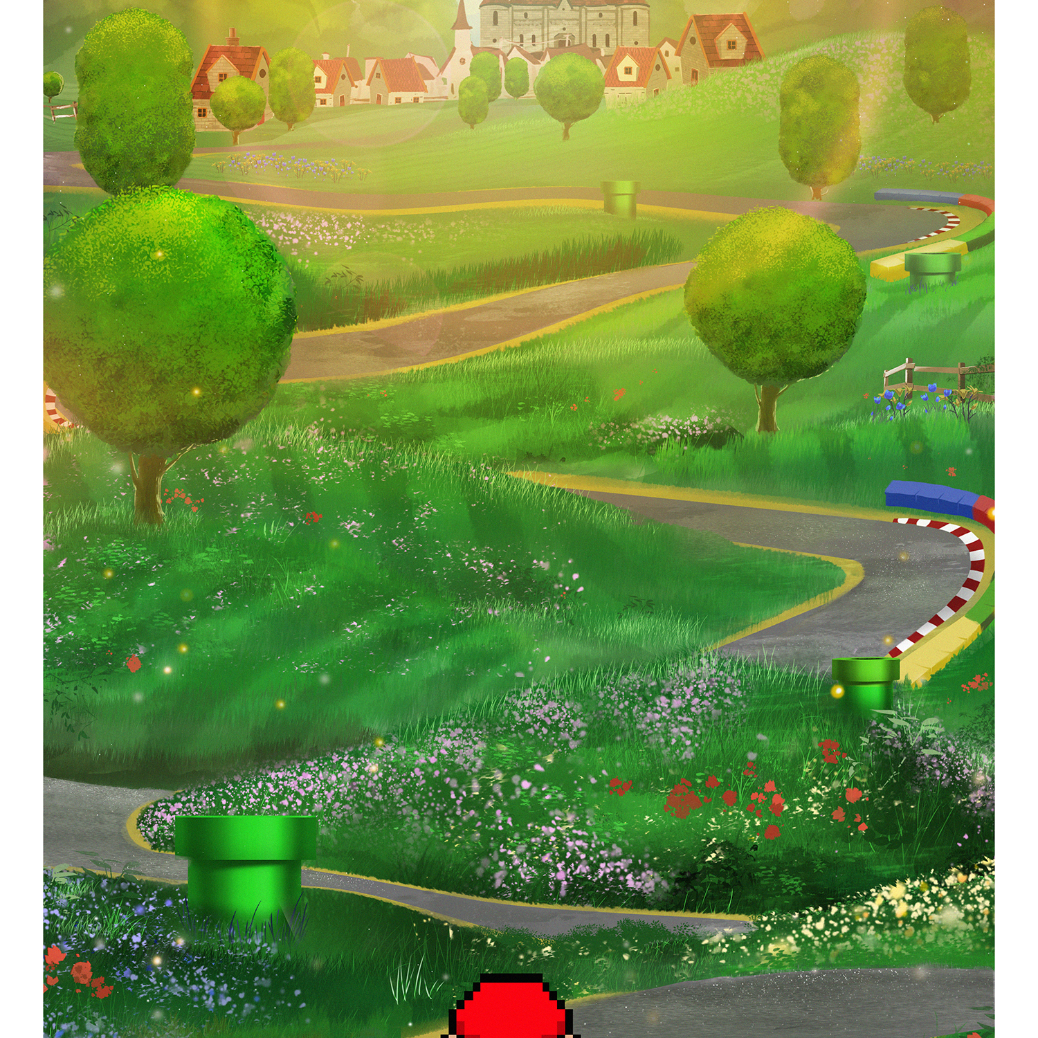 Andy Fairhurst "Mario" Acrylic Panel Print