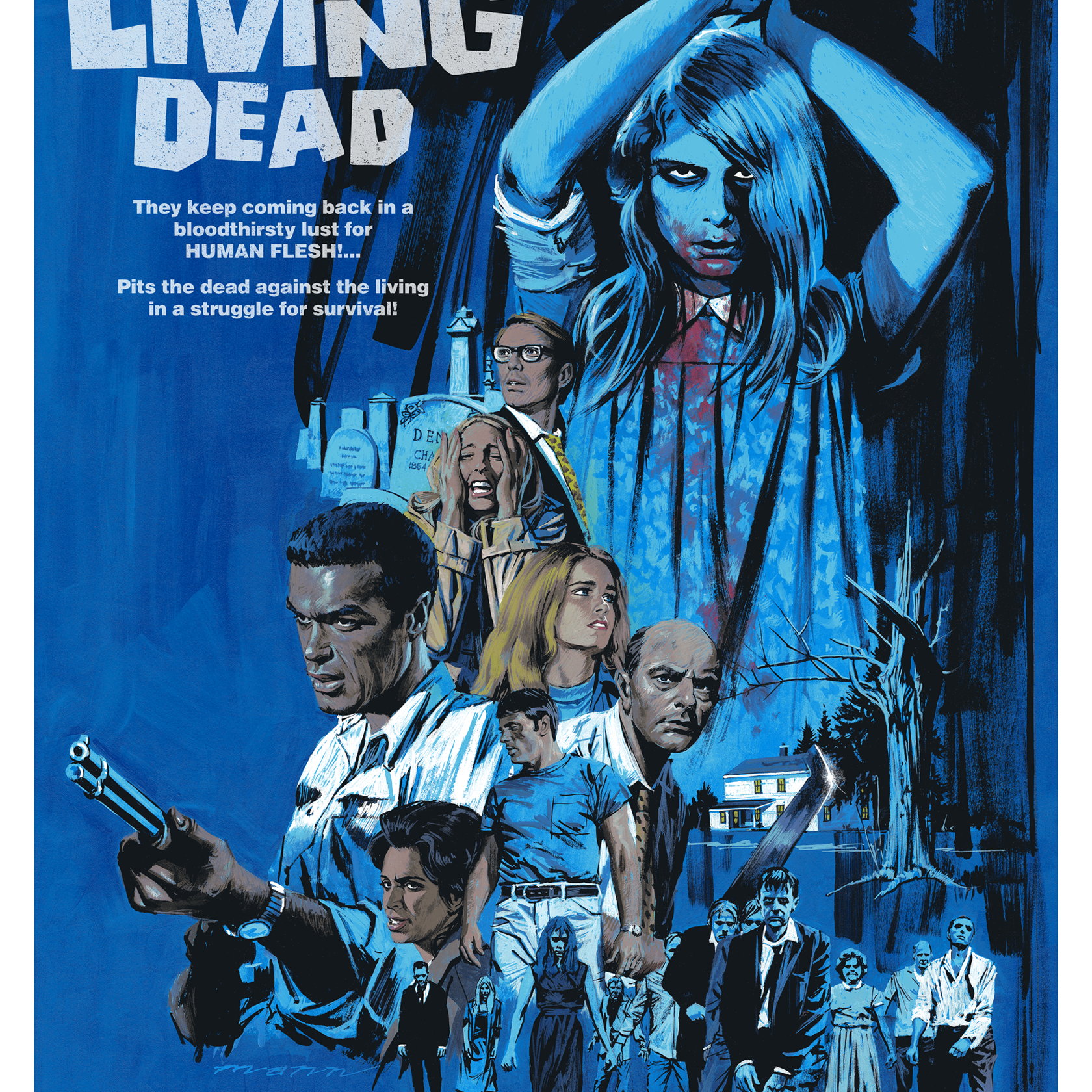 Paul Mann "Night of the Living Dead" Blue Variant