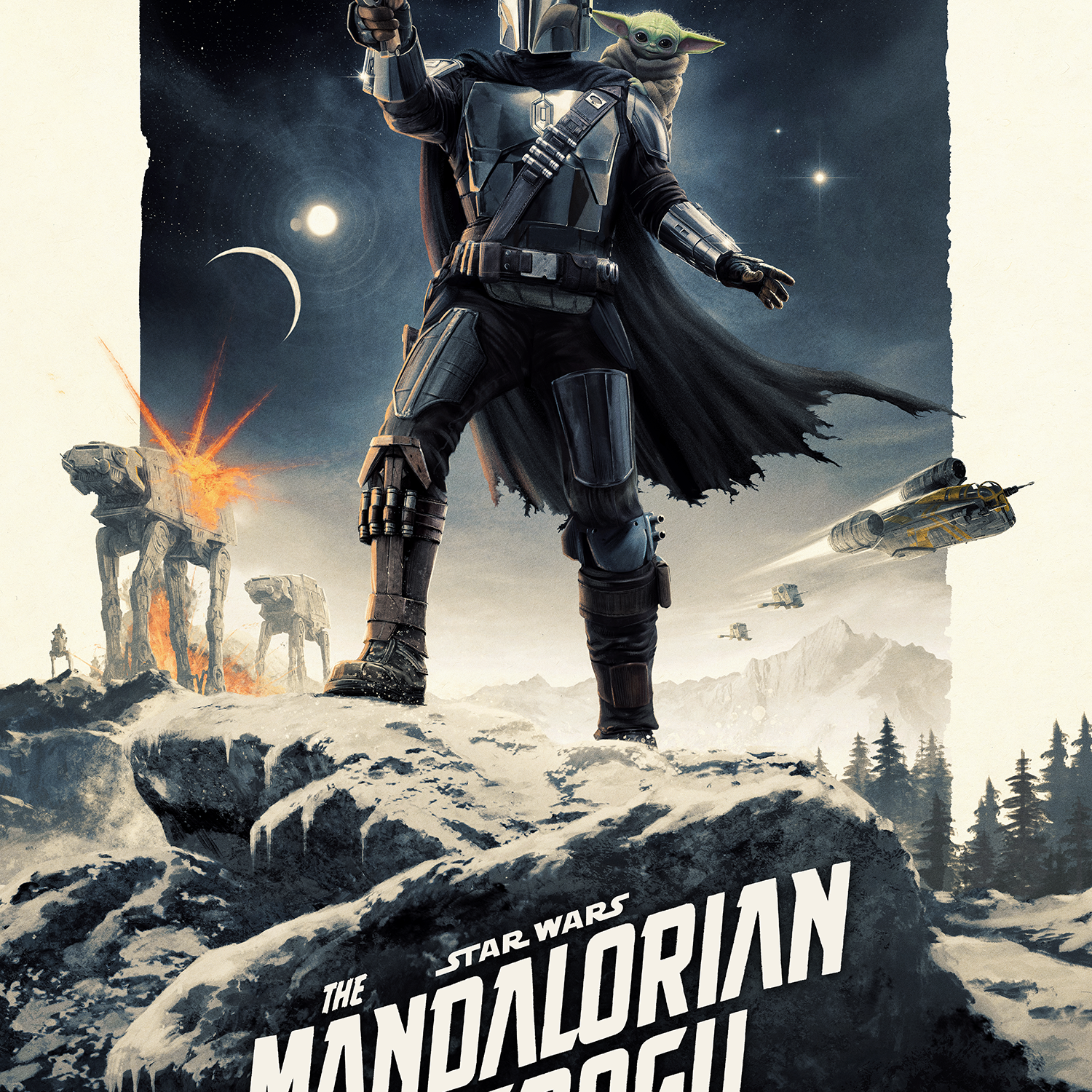 Matt Ferguson "The Mandalorian and Grogu" Acrylic Panel Print