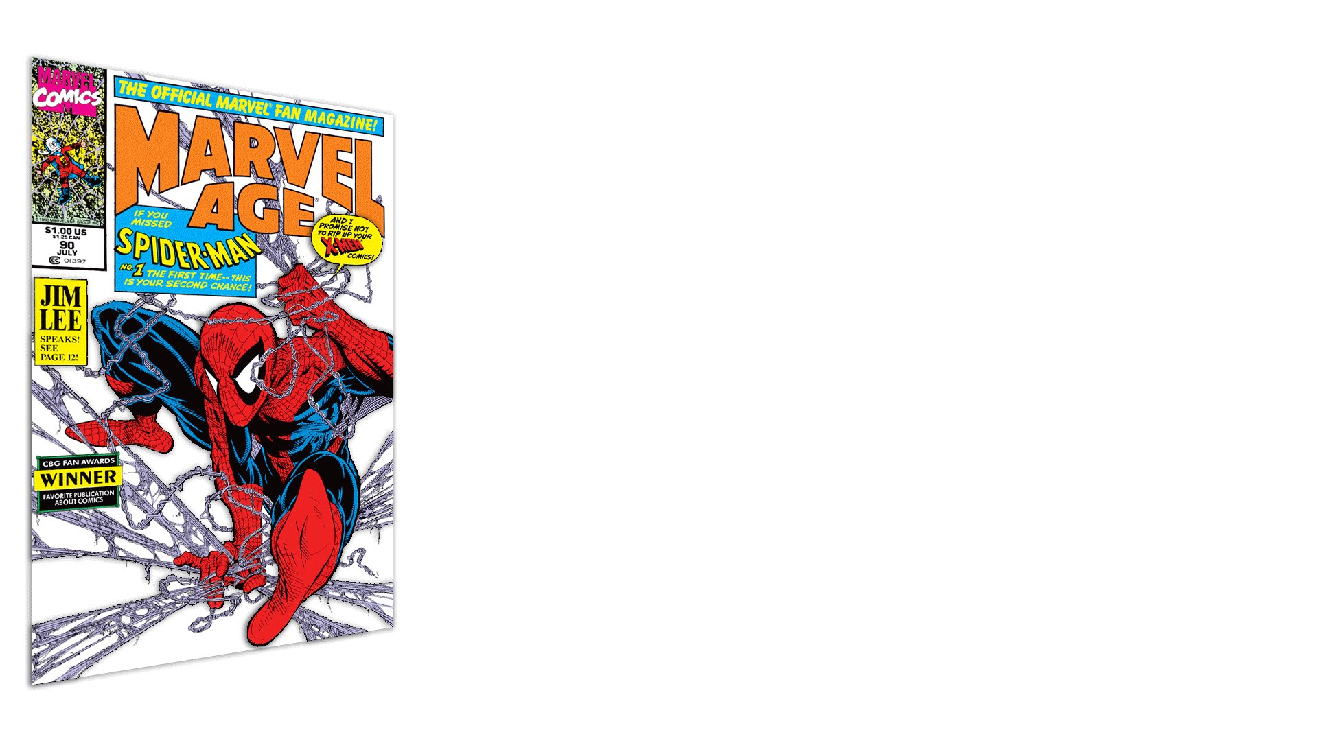 Todd McFarlane "Marvel Age #90" Multi-Layer Acrylic (Comic Size)