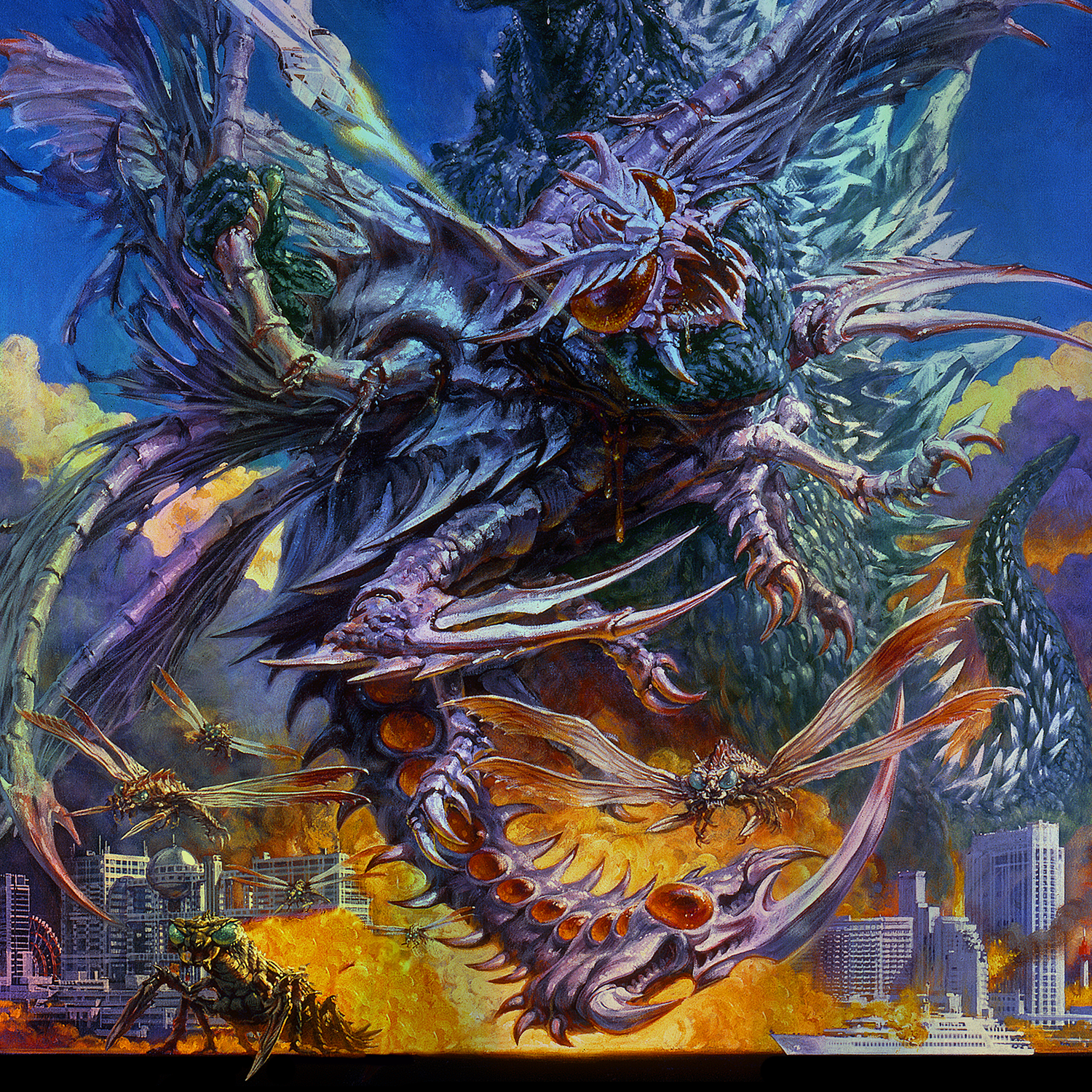 Noriyoshi Ohrai "Megaguirus vs. Godzilla" Art Print Foil Edition