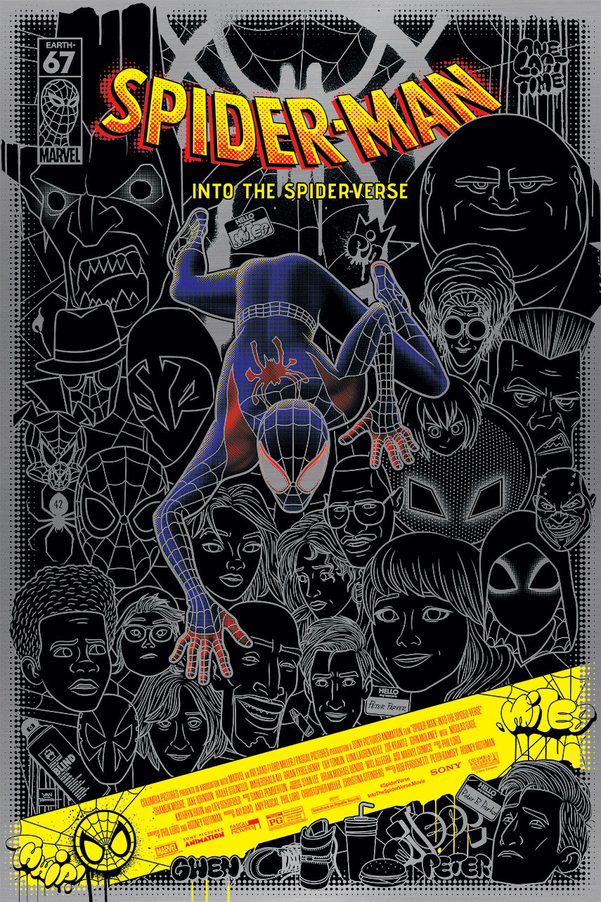 Bruce Yan "Spider-Man: Into the Spider-Verse" Aluminum Print