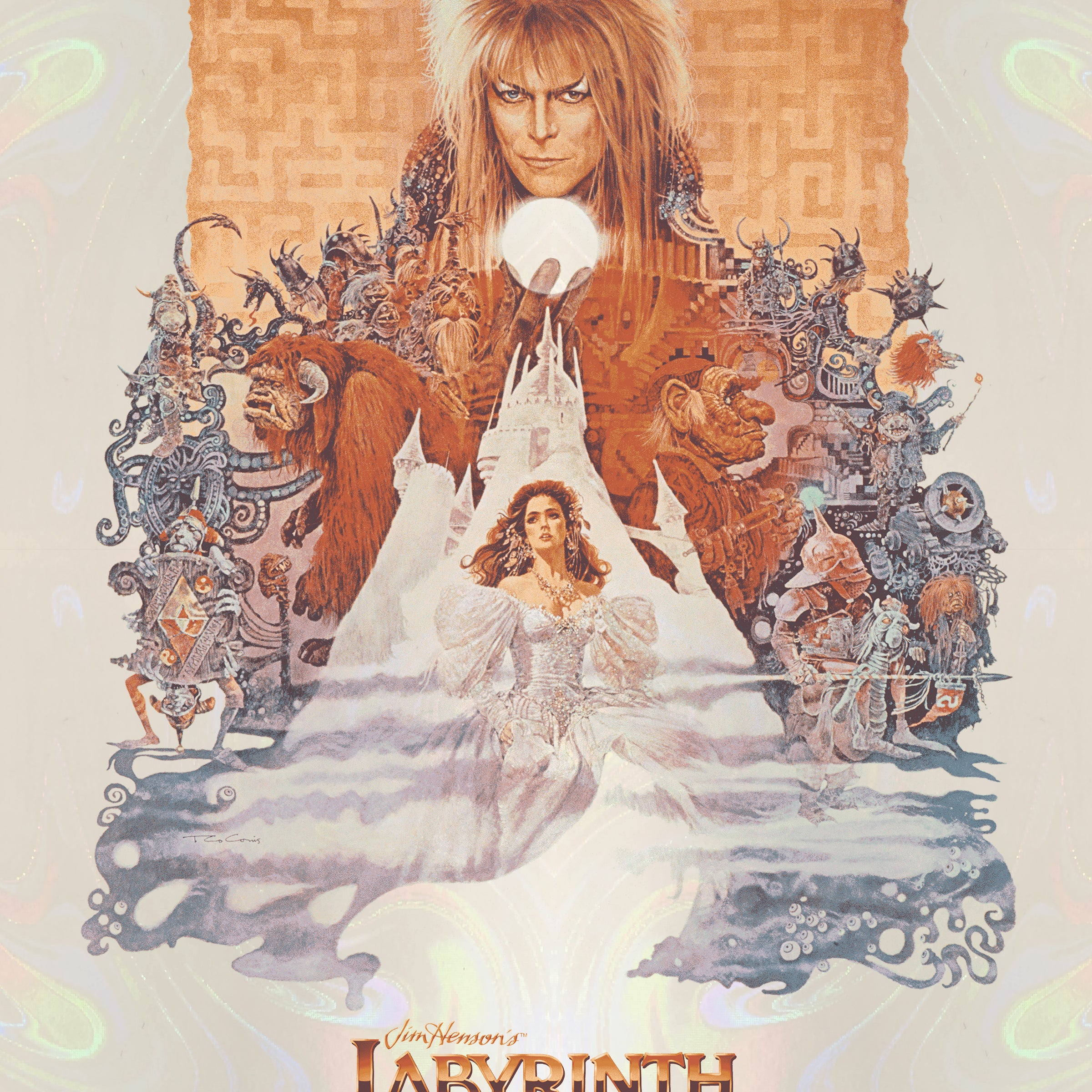 Labyrinth Effect Labyrinth - Theatrical - Screen Print - White Swirl Foil Variant ...
