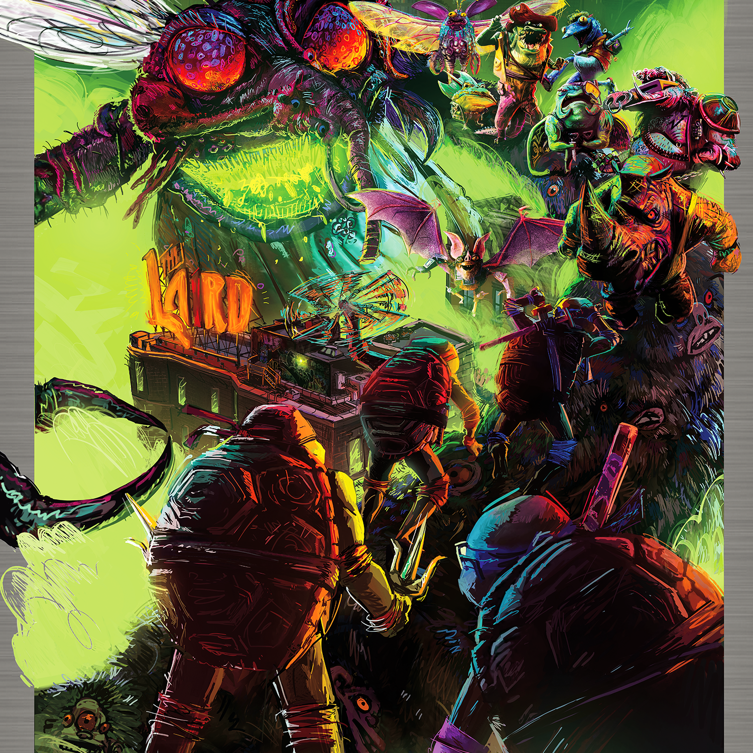 Matheuss Berant "TMNT: Mutant Mayhem" Aluminum Print
