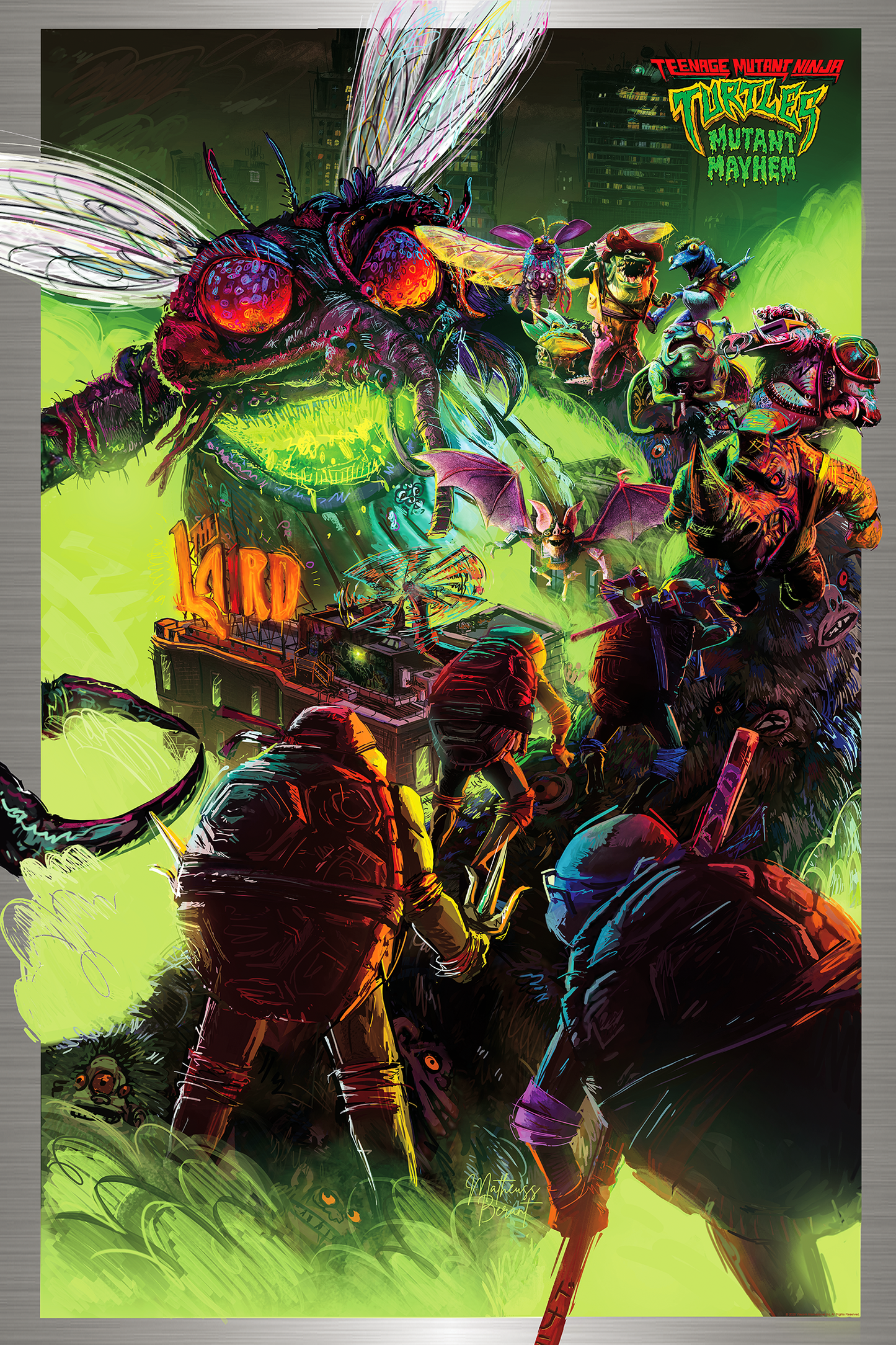 Matheuss Berant "TMNT: Mutant Mayhem" Aluminum Print