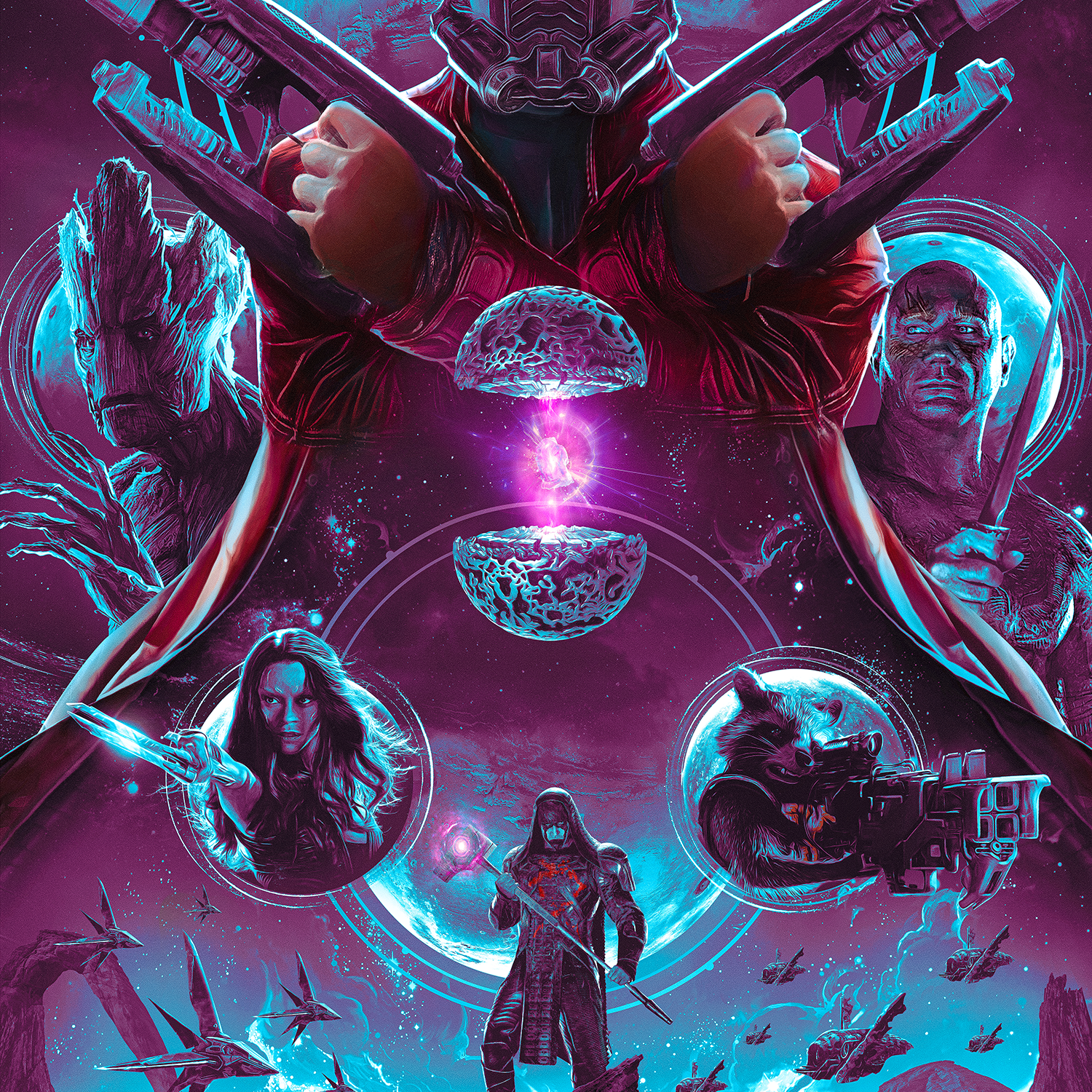 Nicolas Tetreault-Abel "Guardians of the Galaxy" Aluminum Print