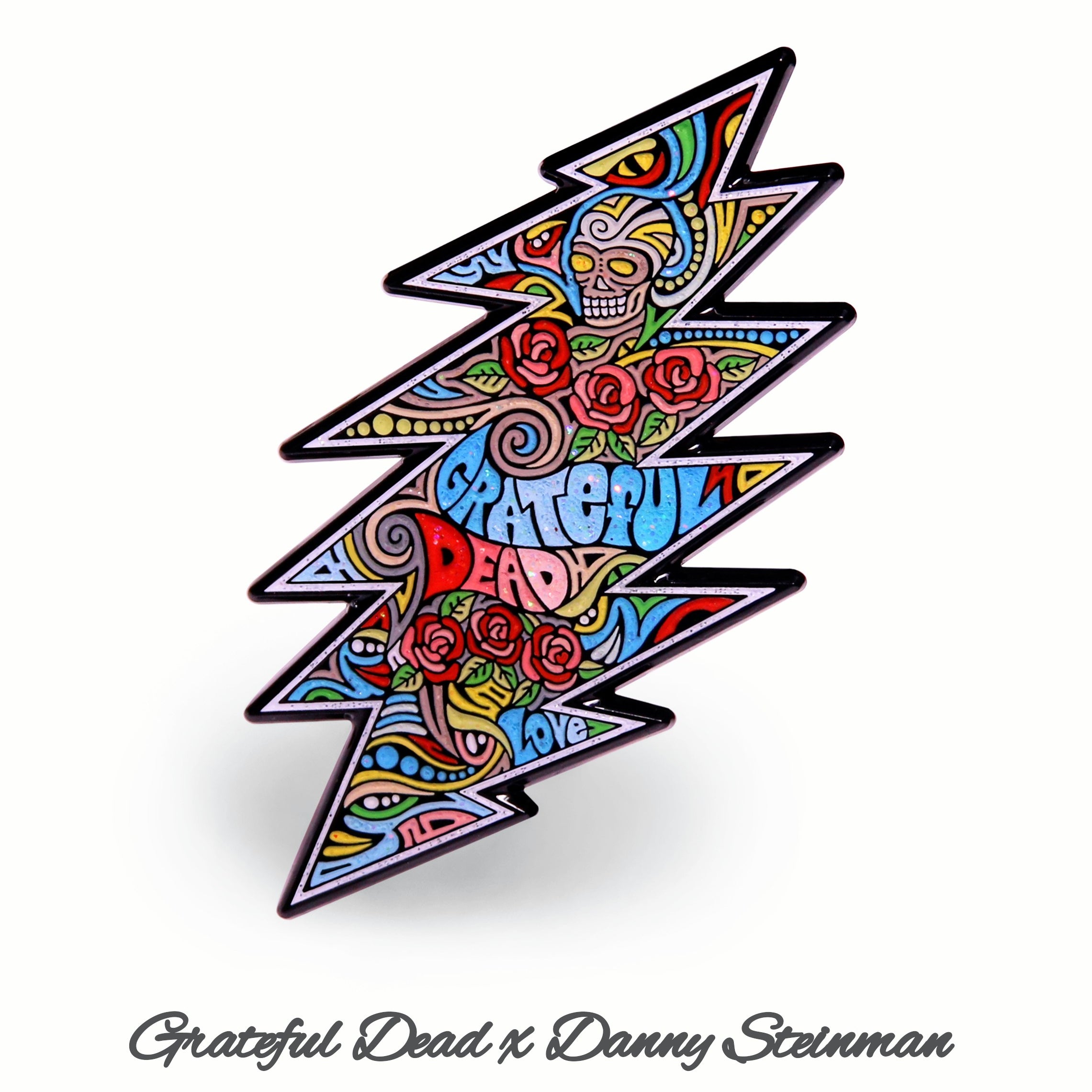 Danny Steinman "Grateful Dead 13-Point Bolt Enamel Pin" OG