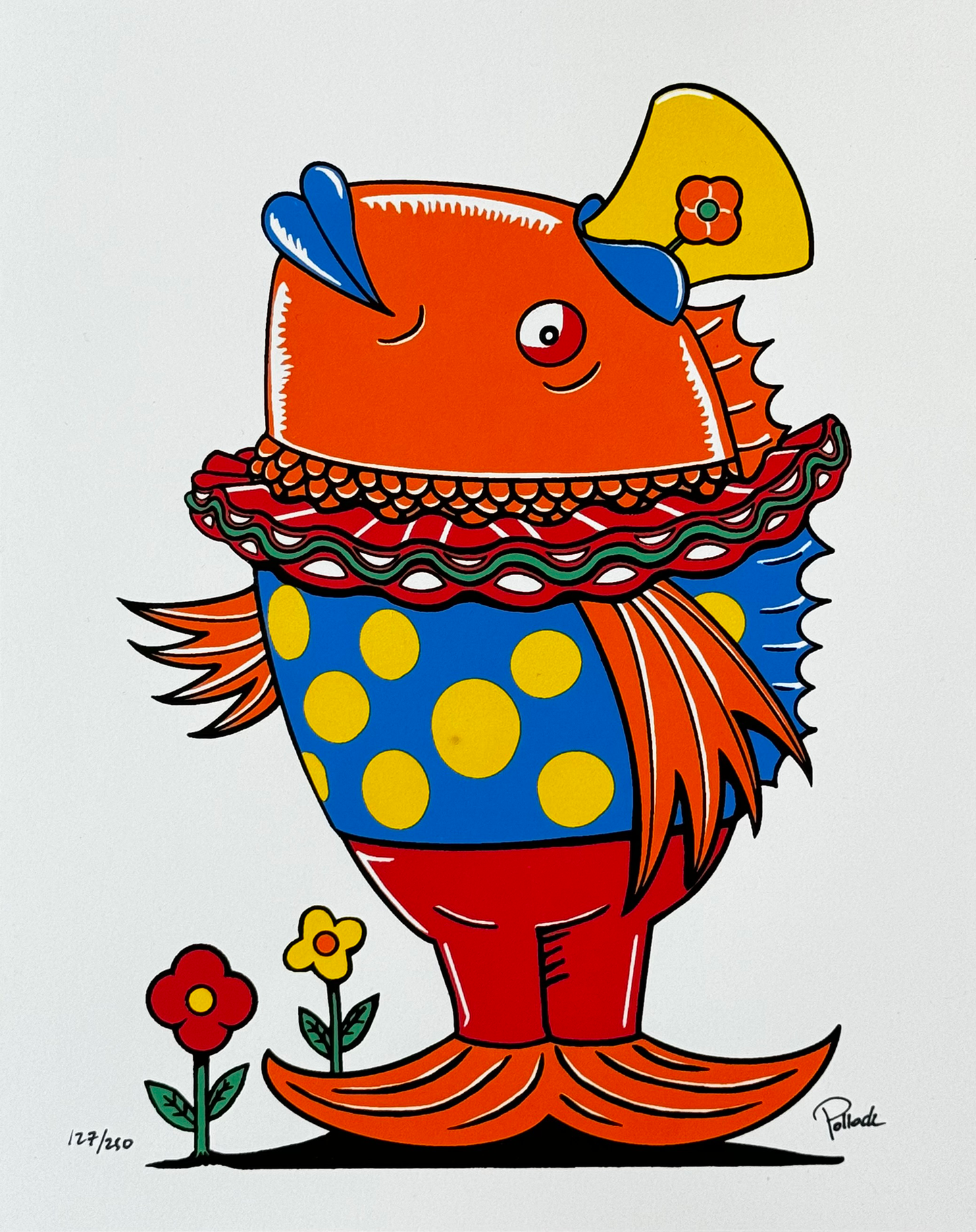 Jim Pollock "Clown Fish" Orange - Screen Print