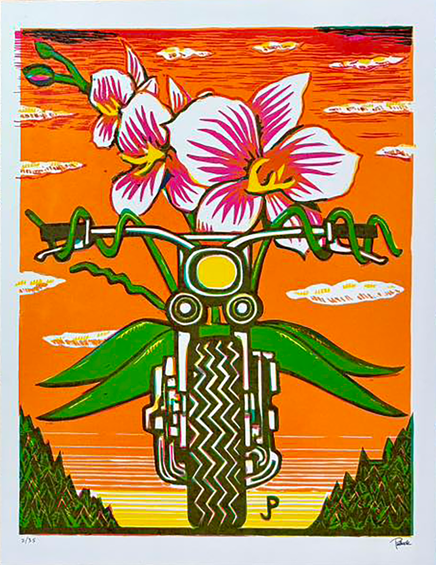 Jim Pollock "Freewheeling Orchid" Sunset Edition