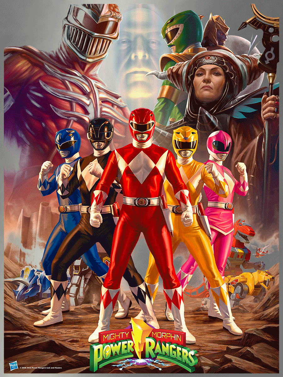 Carlos Dattoli "Mighty Morphin Power Rangers" Aluminum Print