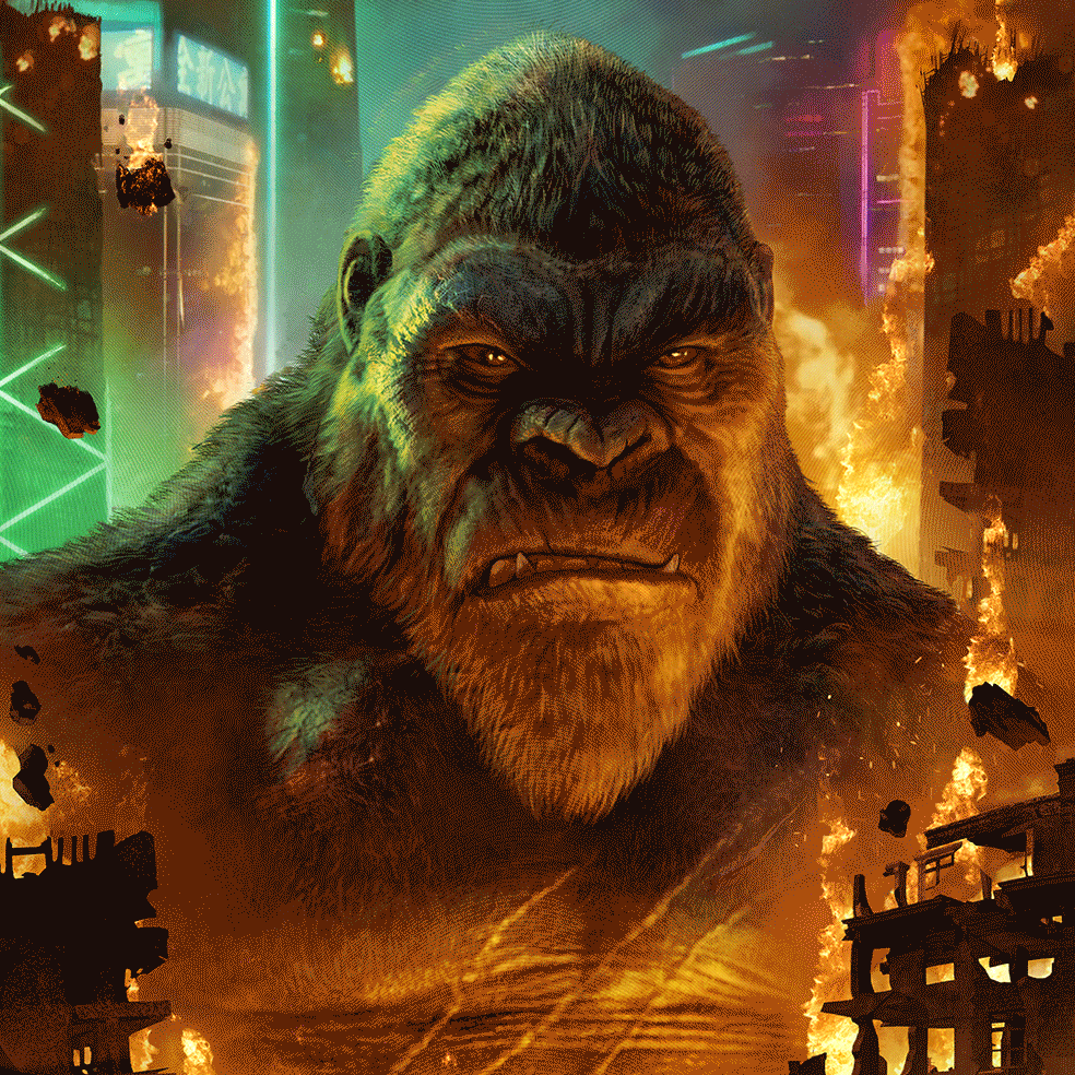 Pablo Olivera "Godzilla vs. Kong" 3D Lenticular PLEX + FREE Print