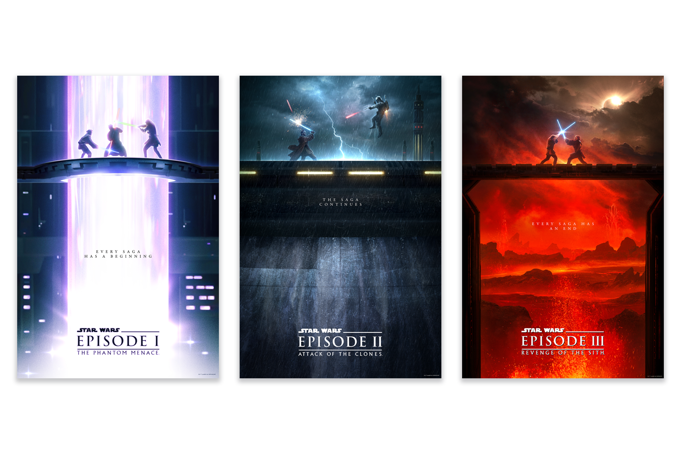 Phase Runner "Star Wars Prequel Trilogy" Print SET