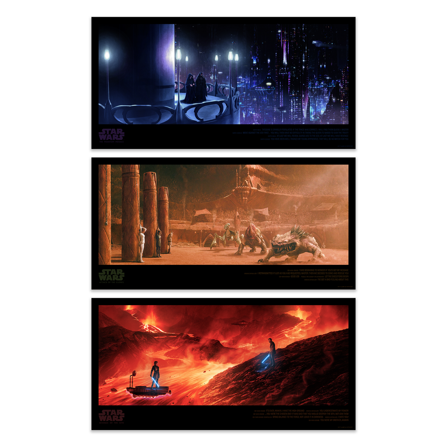 Kevin Wilson "Star Wars Prequel Trilogy" SET