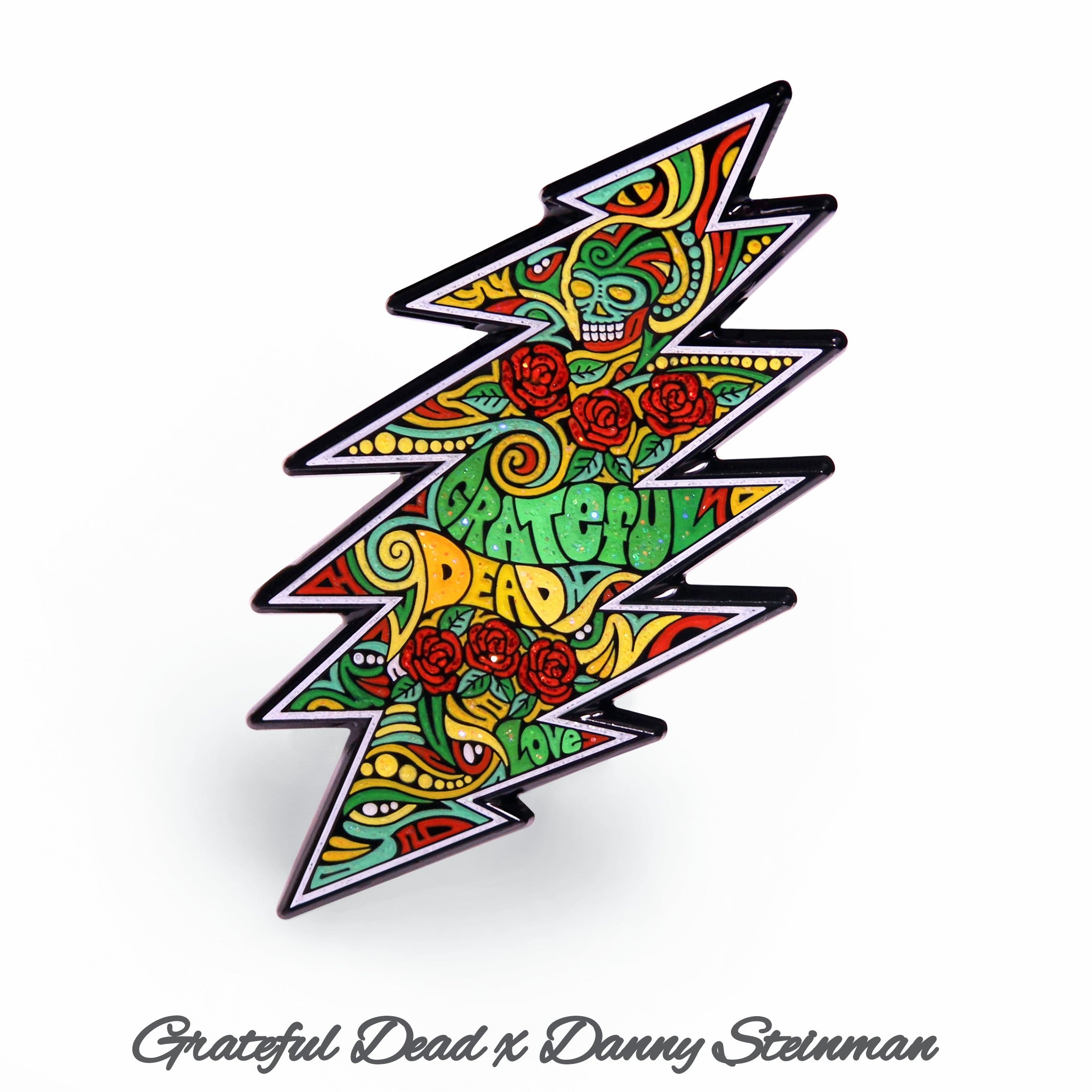 Danny Steinman "Grateful Dead 13-Point Bolt Enamel Pin" RASTA