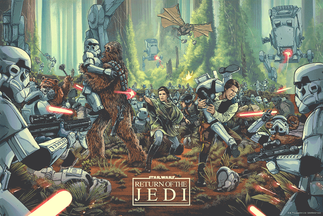 Jack Gregory "Echoes of Endor (Return of the Jedi)" 3D Lenticular PLEX