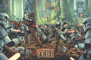 Jack Gregory "Echoes of Endor (Return of the Jedi)" 3D Lenticular PLEX