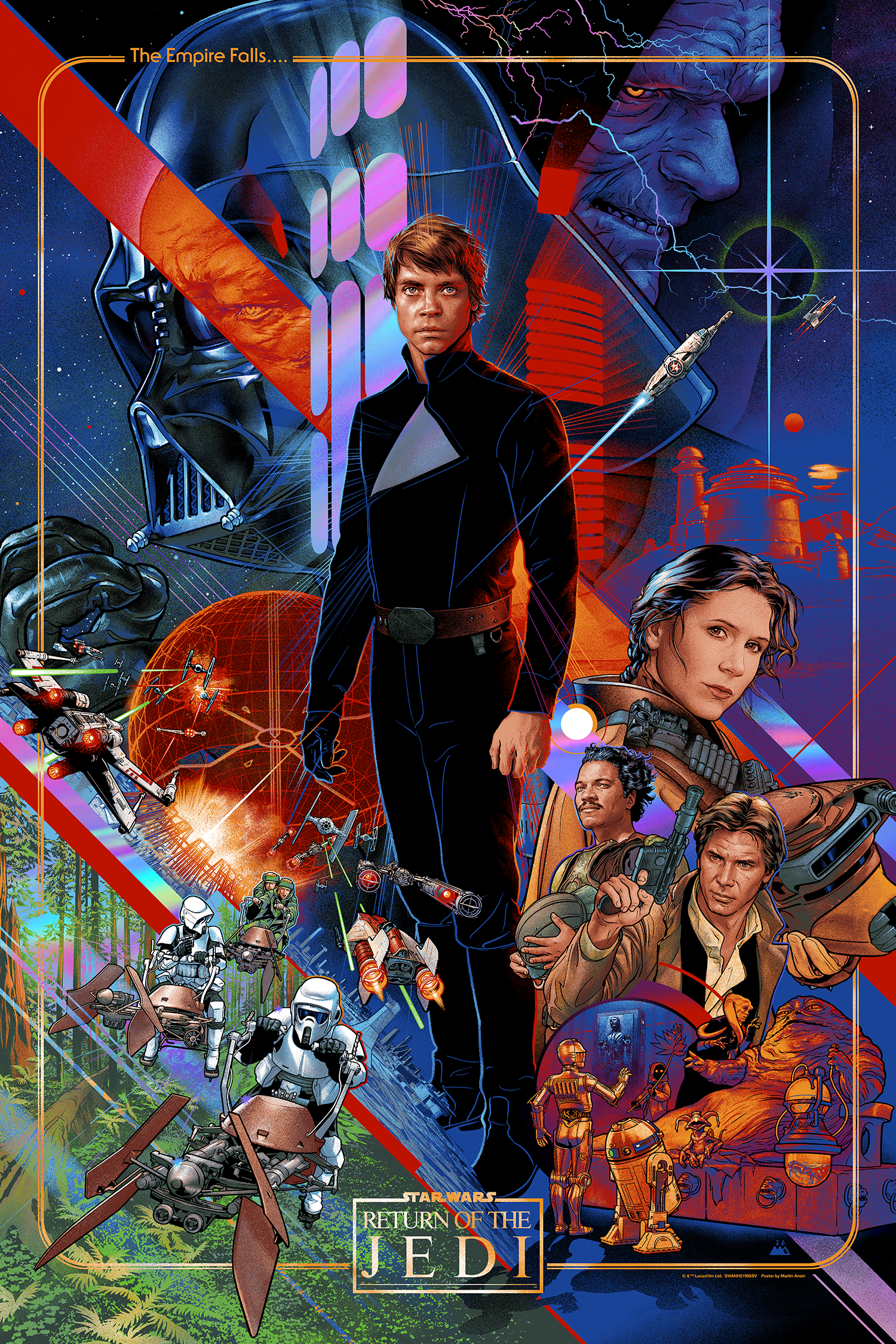 Martin Ansin "Return of the Jedi (The Empire Falls)" Foil Variant